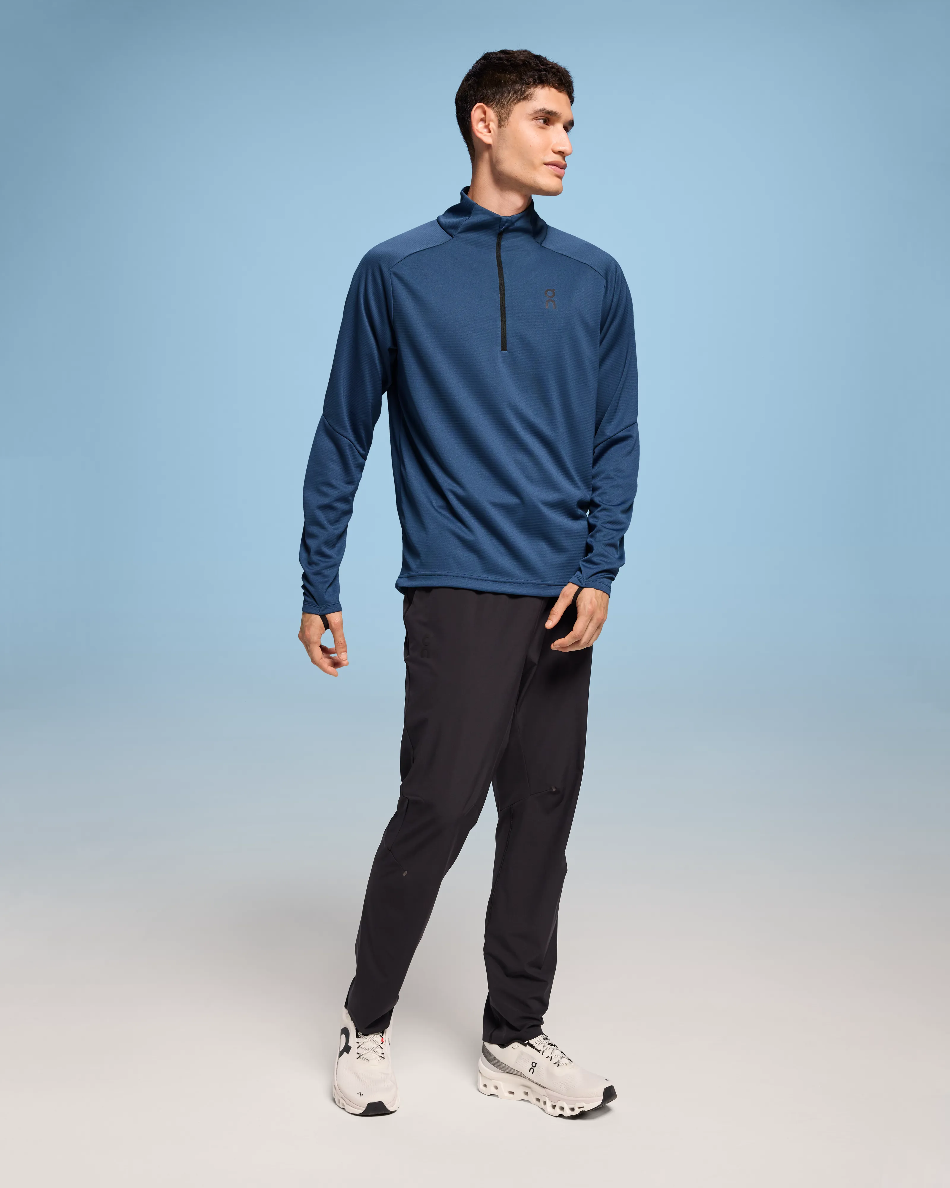 Climate Shirt Yarn Dyed Fabric V-Neck