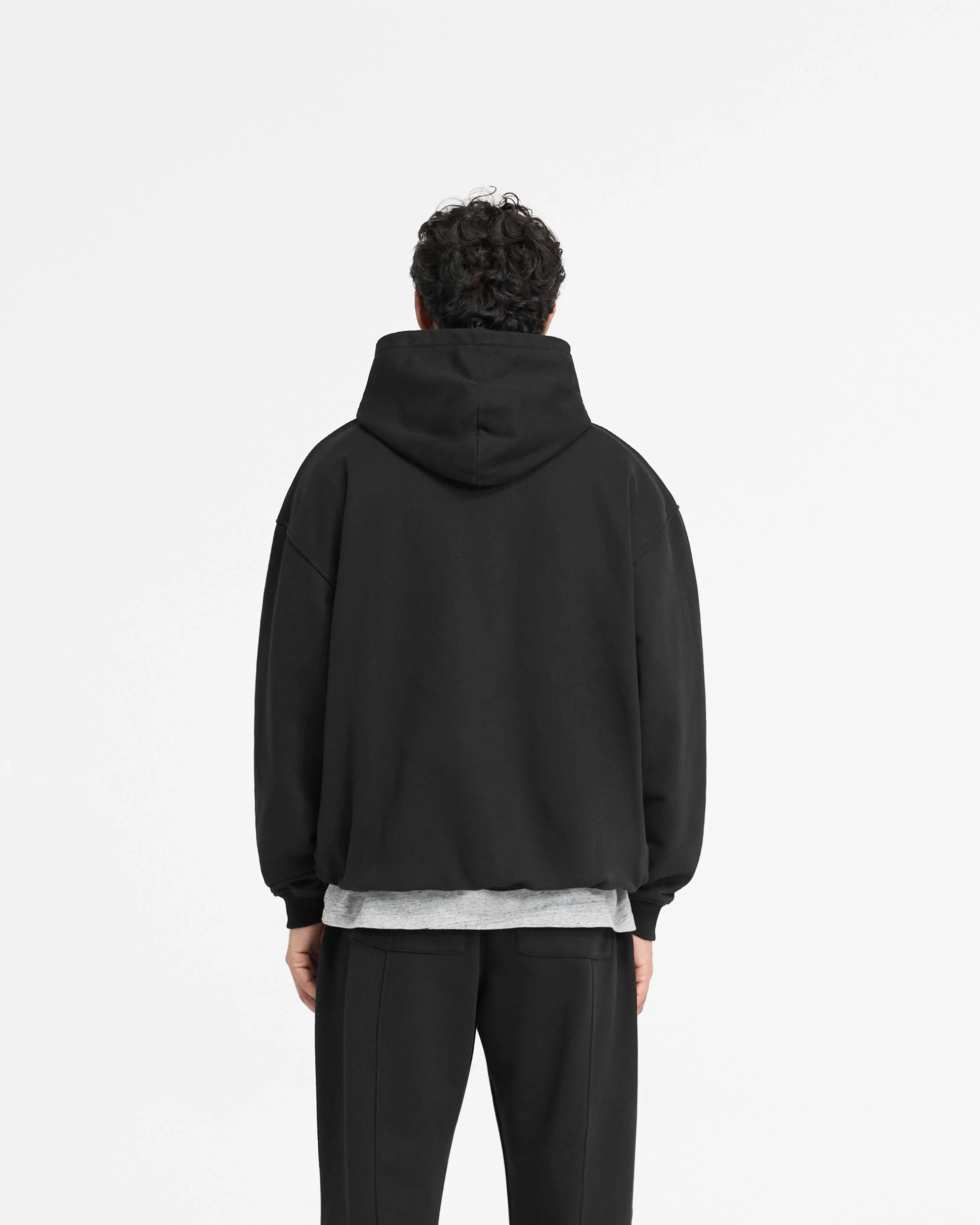 England Applique Hoodie - Jet Black Urban Minimal product designer prestige