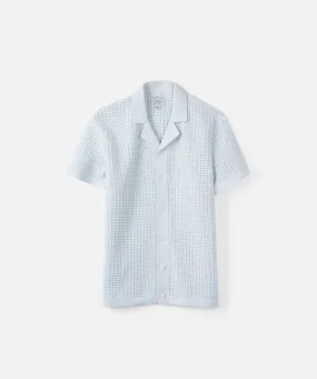 The Montage S/s Shirt - Fog Subtle patterns First Date