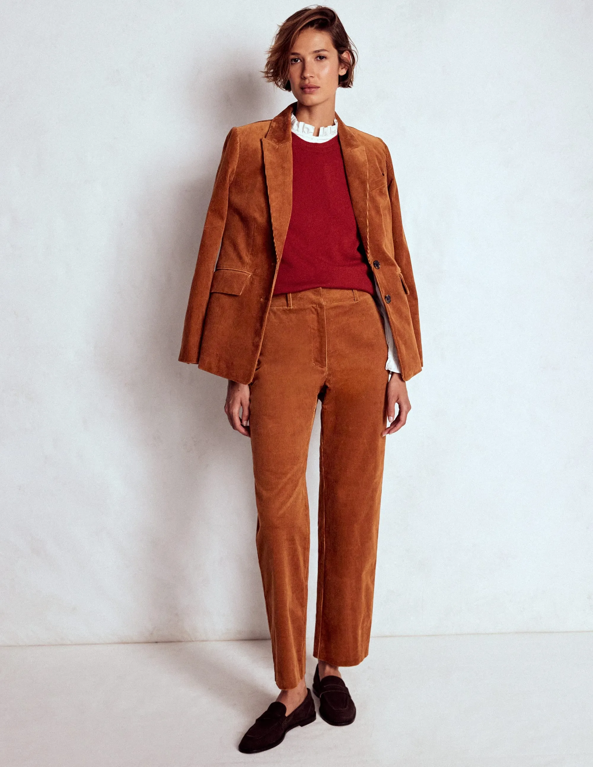 simple design QuickReleaseFastenings Canonbury Cord Trousers-Ginger