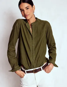 Victoria Cord Shirt-Woodland Green Advanced Moisture Management