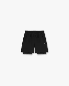 Team 247 2-In-1 Shorts - Black Street Style