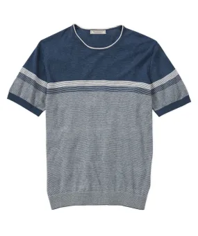Sustainable production Abstract print Striped Crewneck Shirt