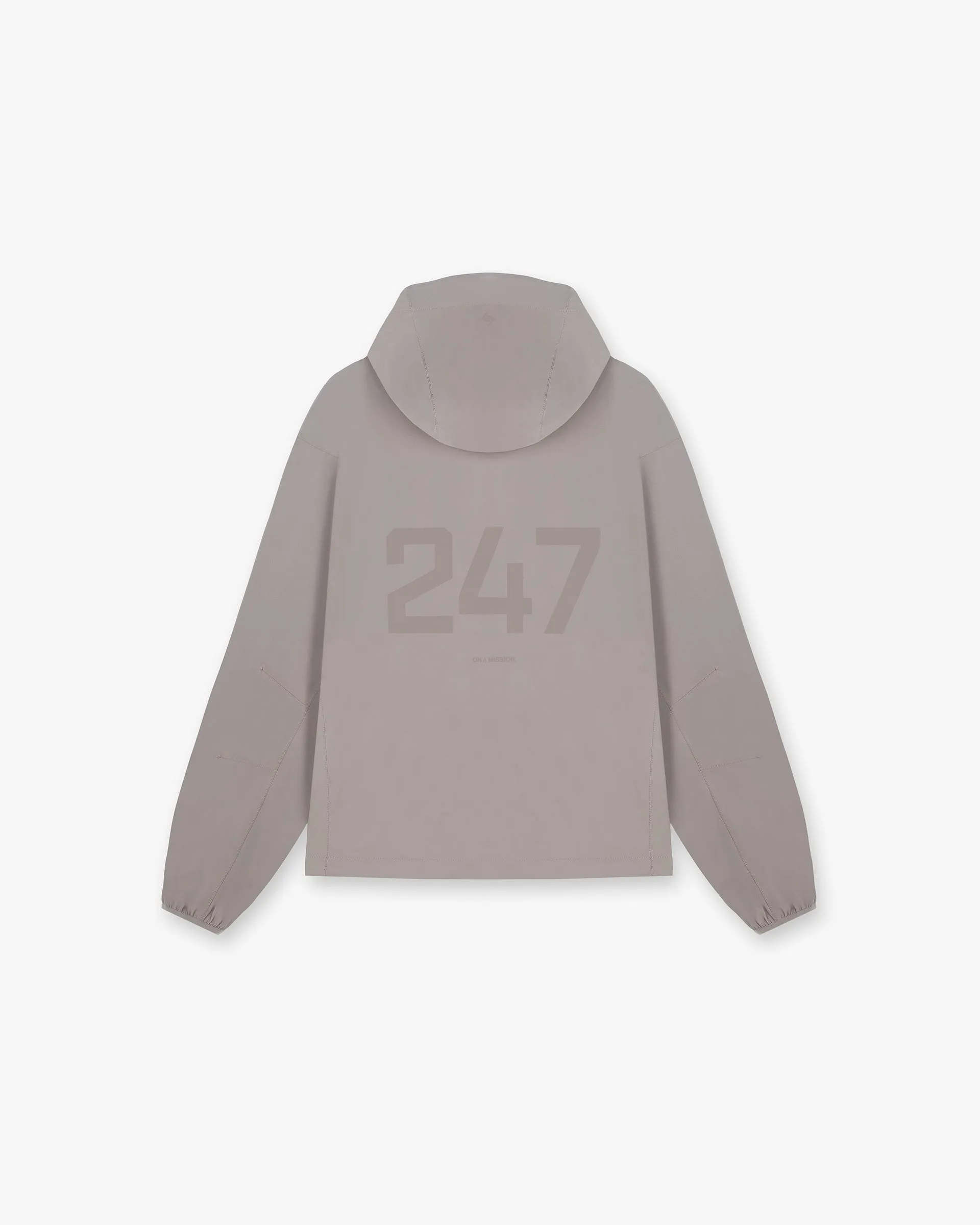 Flexible Elbow Patches 247 Hooded Training Jacket - Cinder