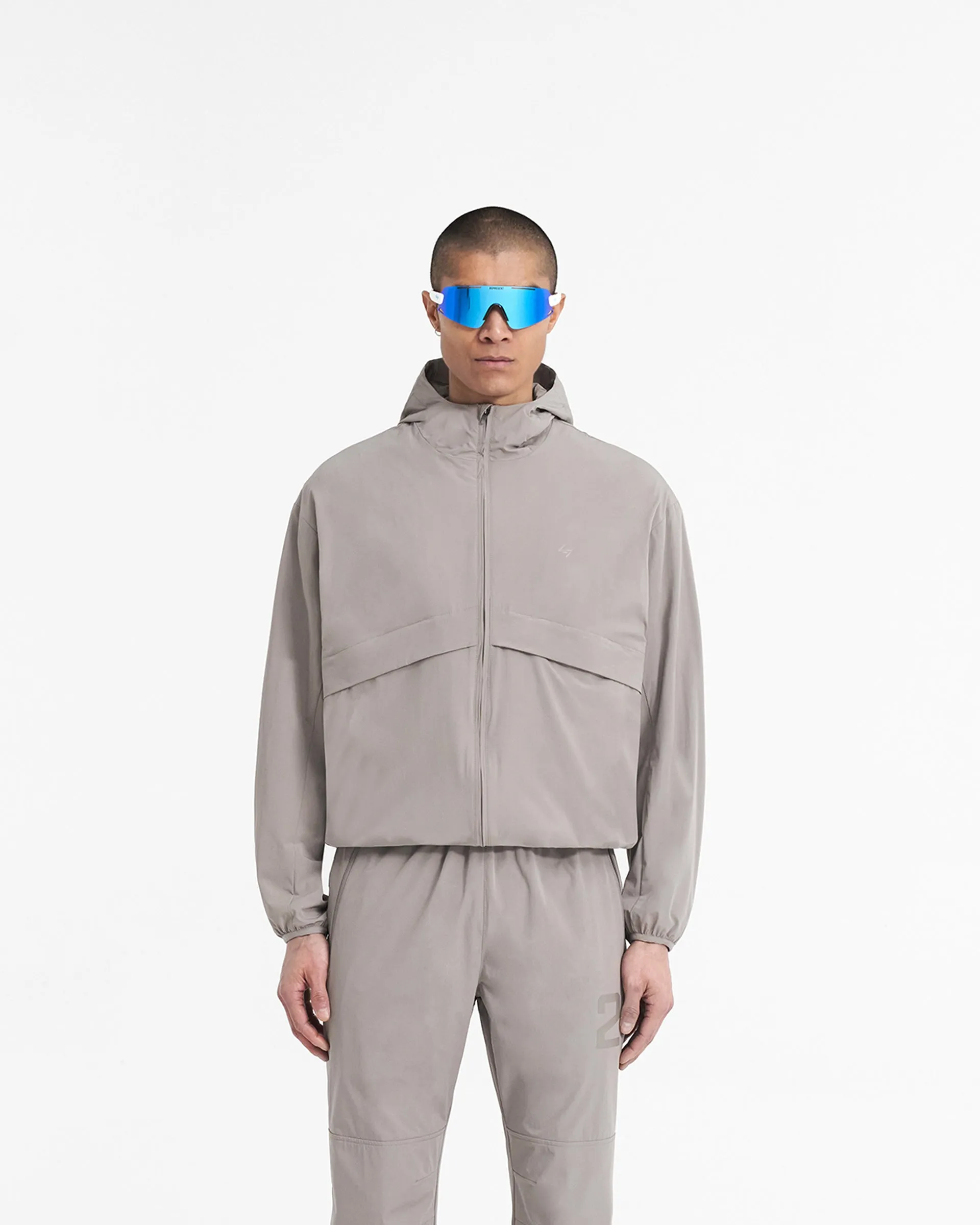 247 Hooded Training Jacket - Cinder Fleece Backing