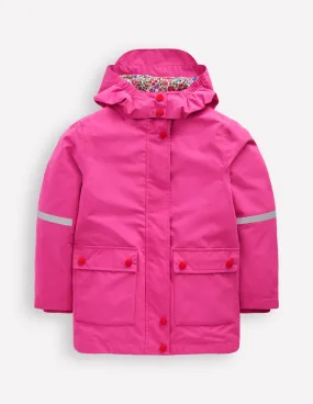 Fisherman Jacket-Raspberry Pink Bonded Seam Construction