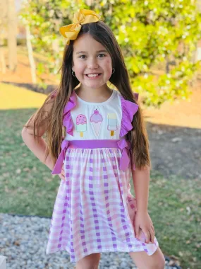 Sweet Treats Plaid Flutter Cap Sleeve Dress Practical-Style