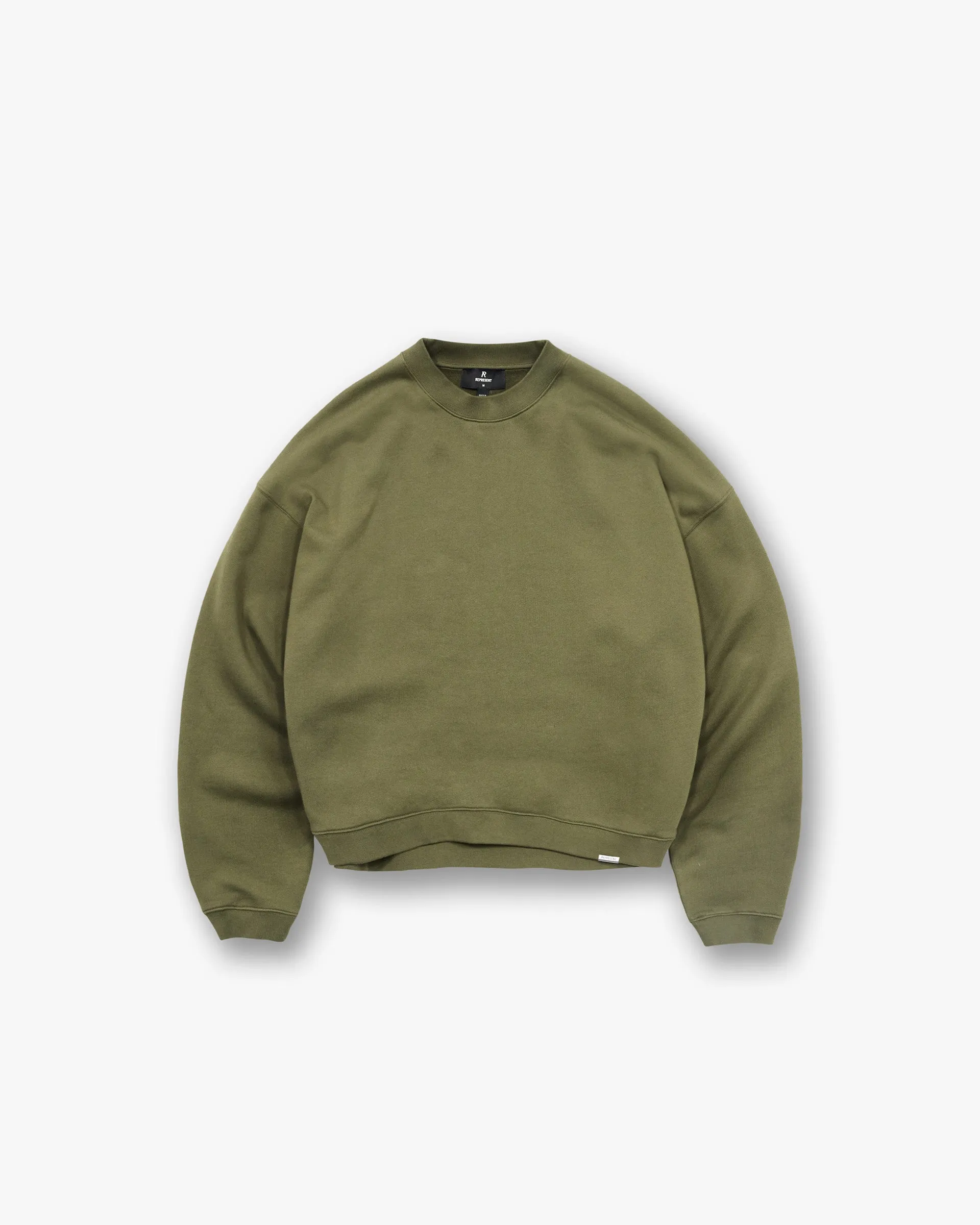 Initial Boxy Sweater - Army Green Essential Minimal