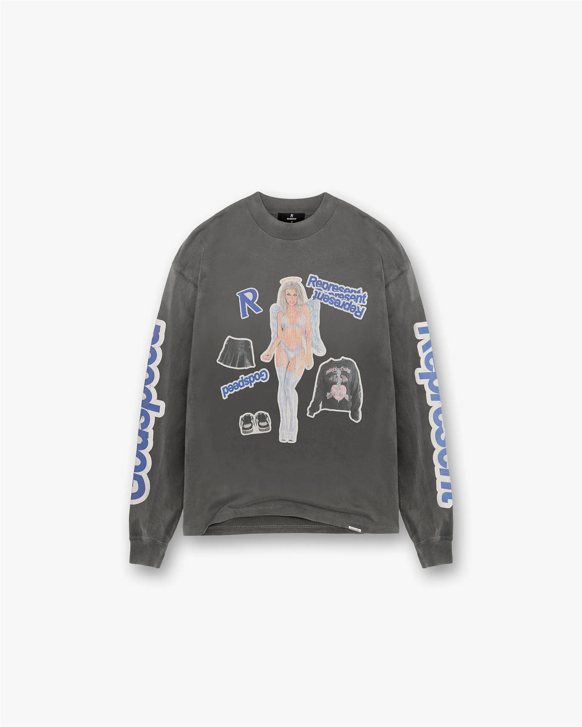 Question Your Innocence Long Sleeve T-Shirt - Vintage Grey Anti Pilling Fabric