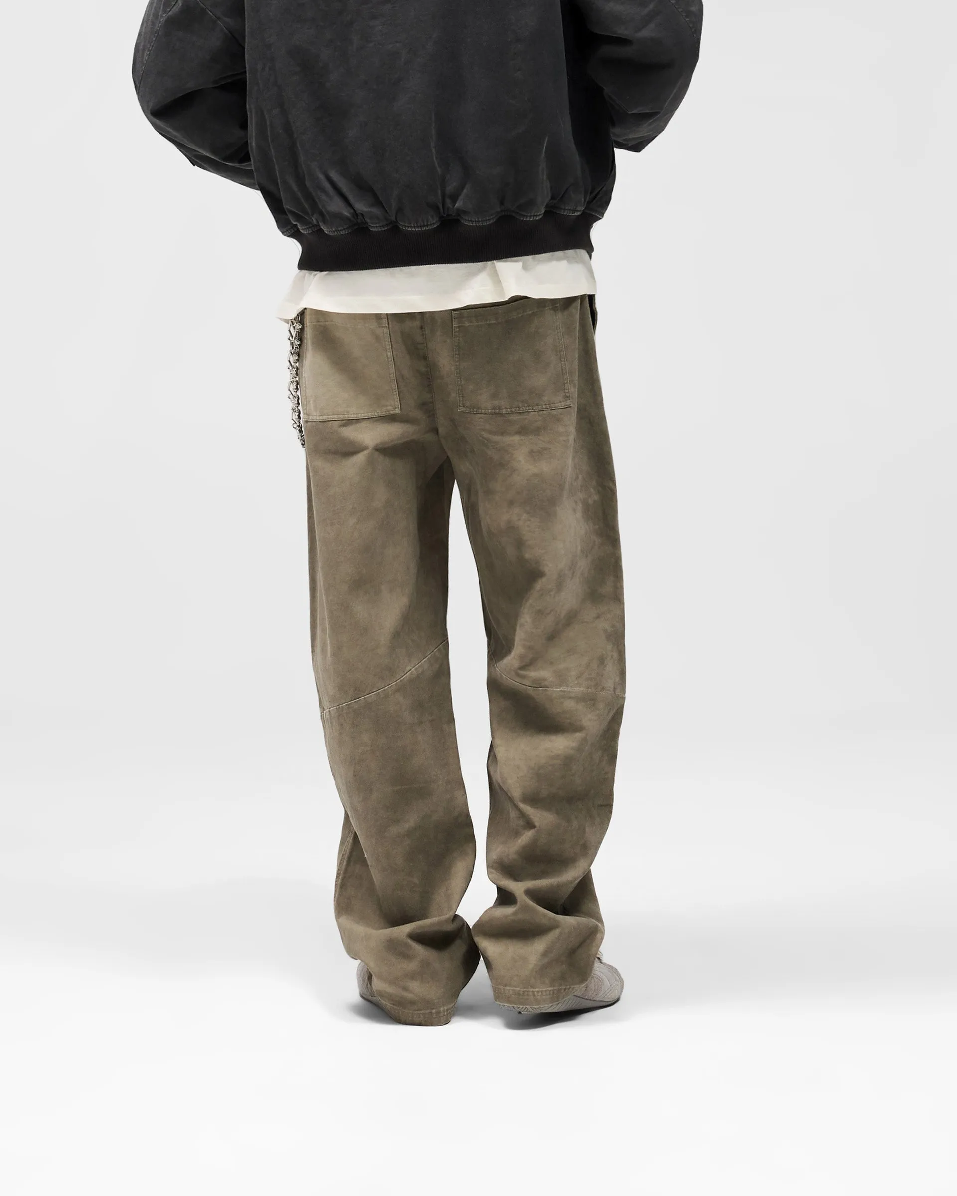 Relax Fit Wear Cotton Workwear Pant - Dark Olive