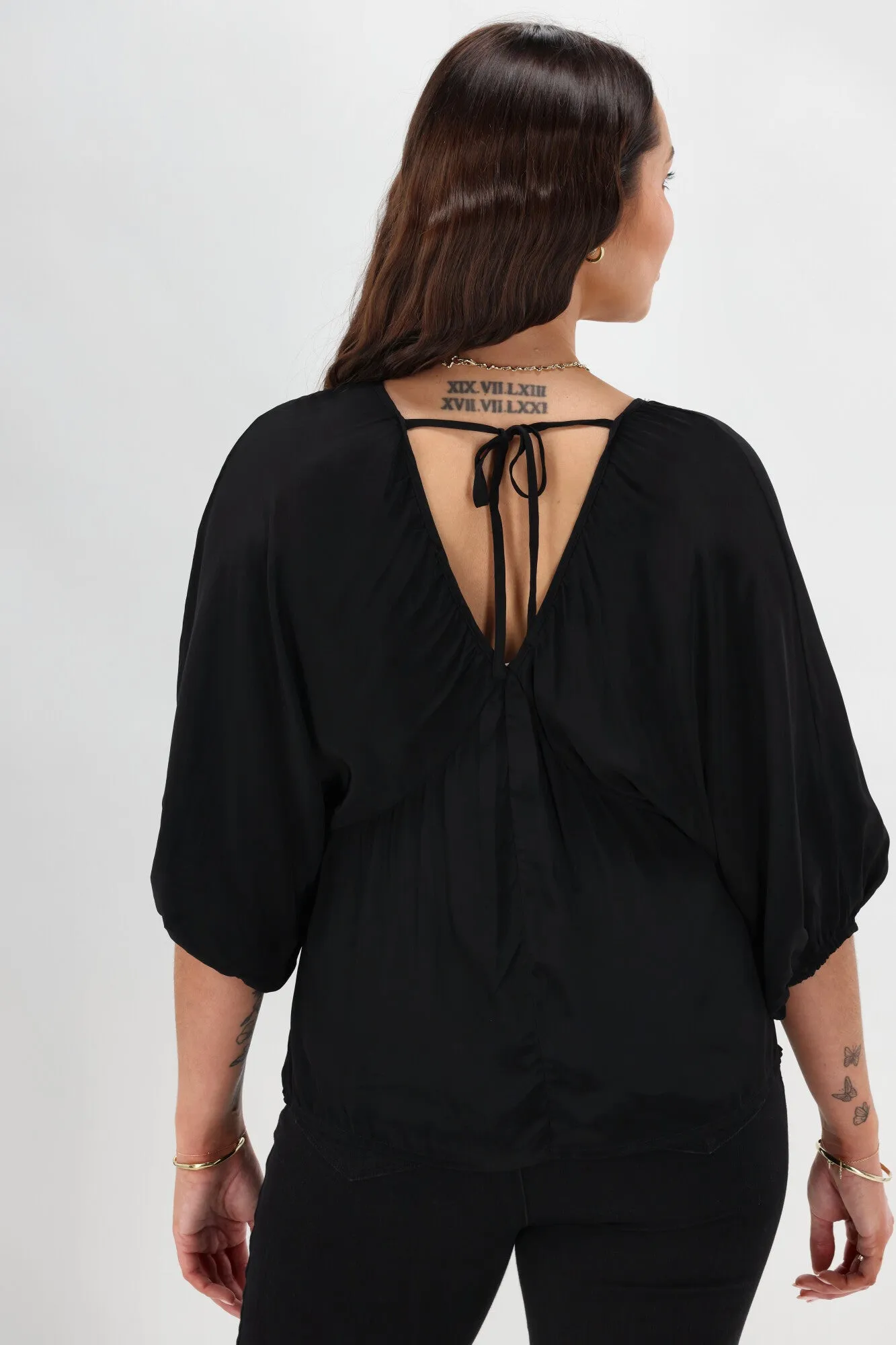 DurableZipper Celebrations By Shine On Lorna Blouson Top Black