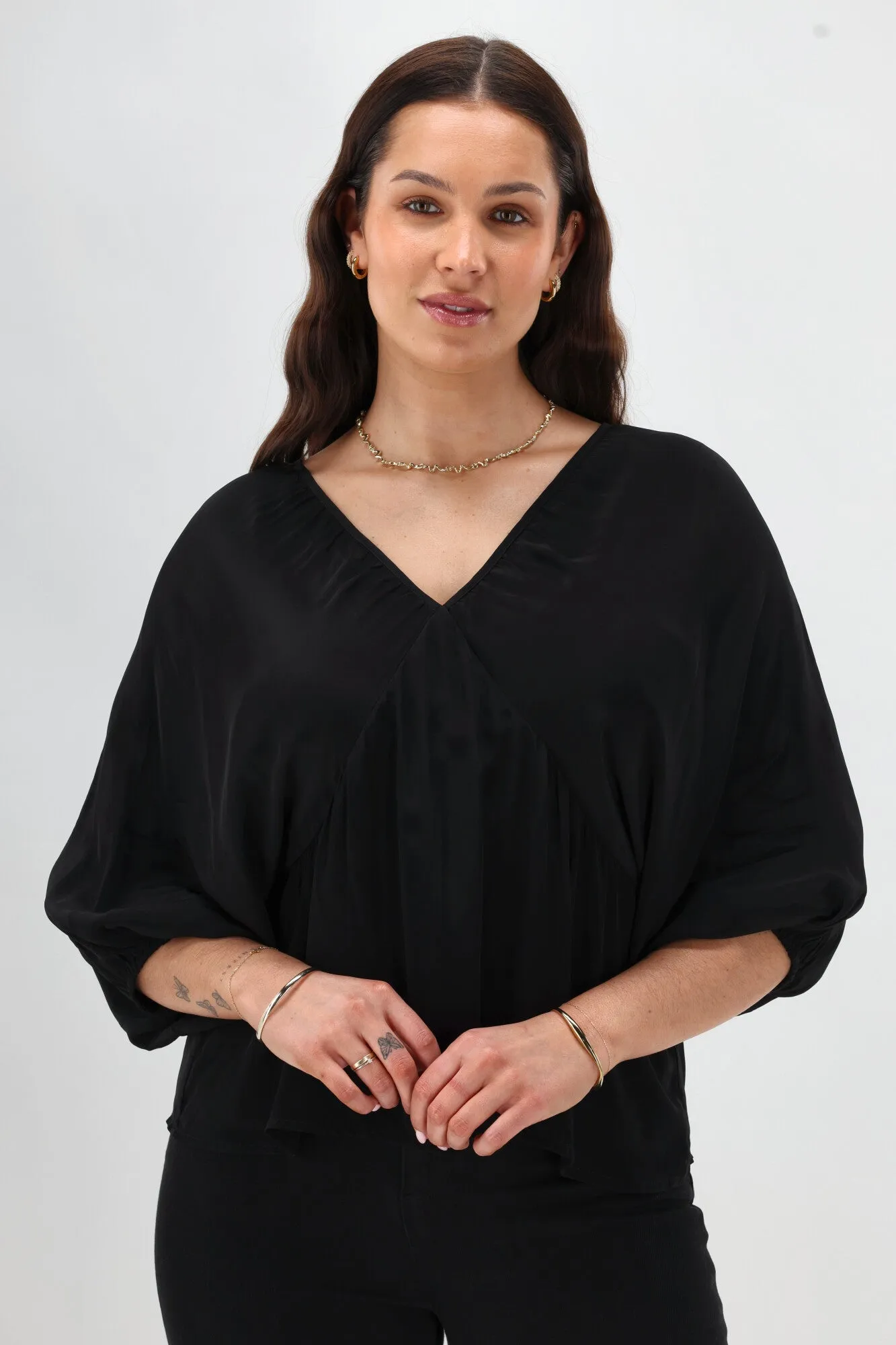 Celebrations By Shine On Lorna Blouson Top Black MultiPocket Configuration