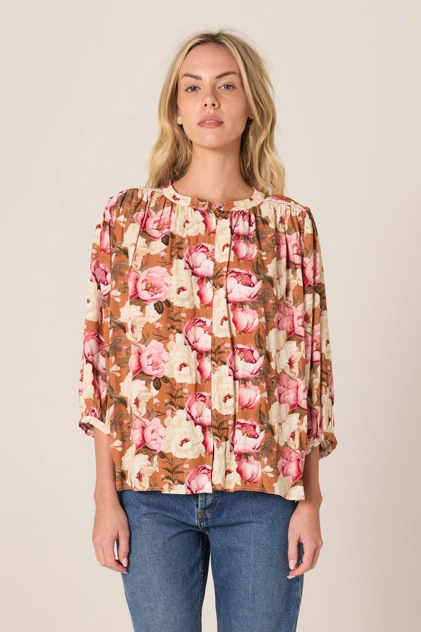 Fate Sweet Emotion Top Garden Floral NoRoll Hem Technology OEKOTEX Certified Fabric