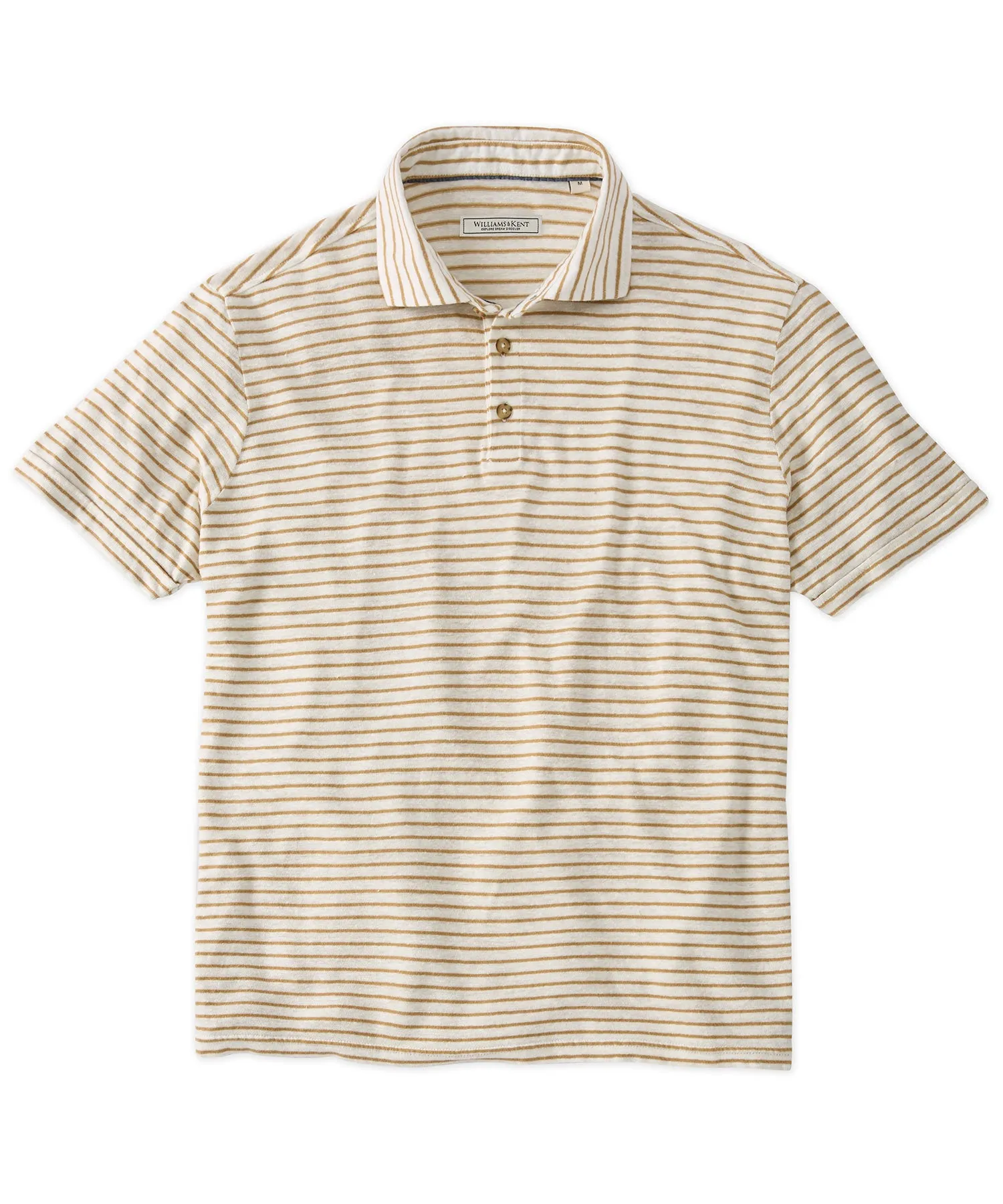 Polka Dot Geometric Shape Fine Stripe Linen/Cotton Jersey Polo