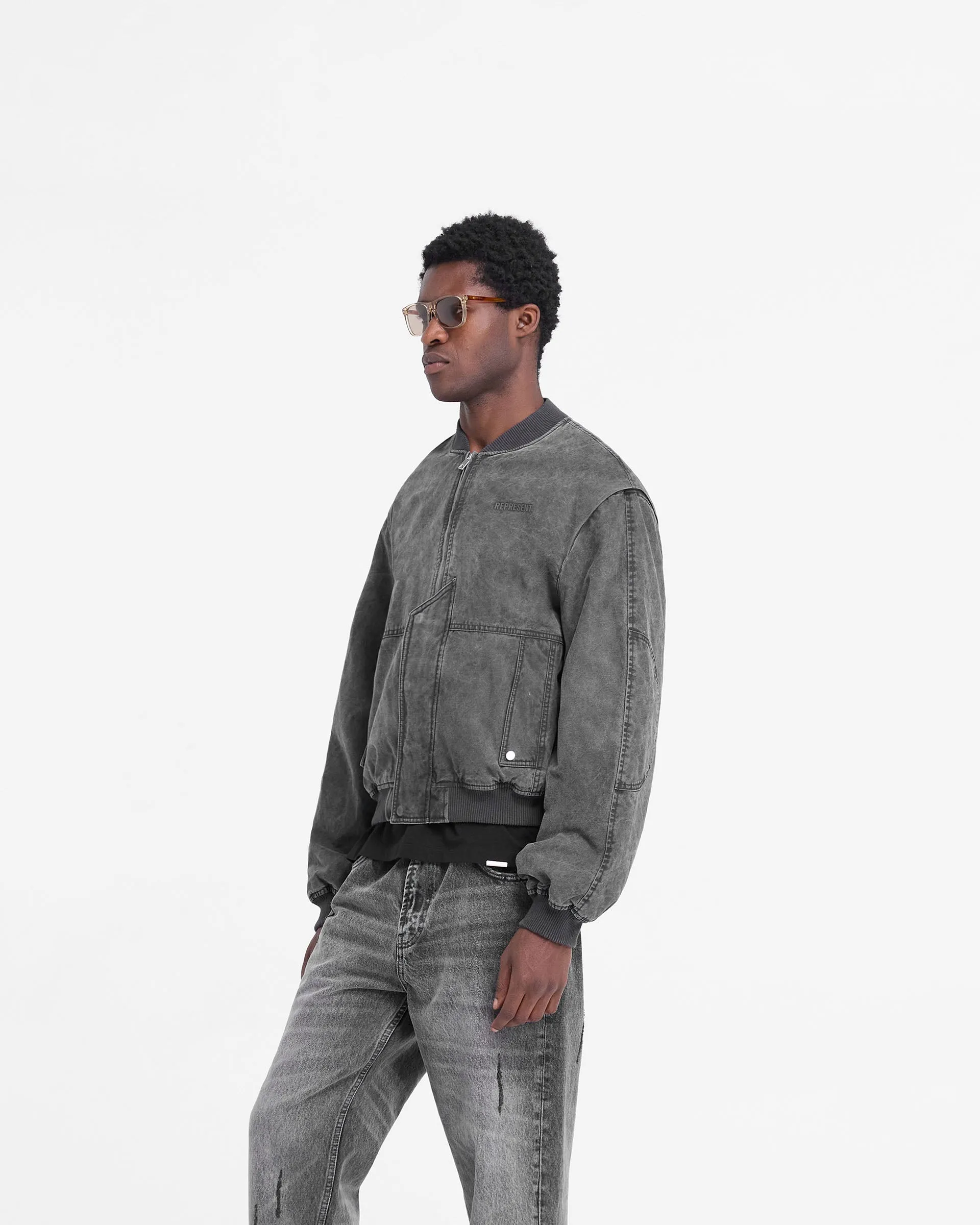 WeatherproofCoating Inset Sleeve Bomber - Stained Black