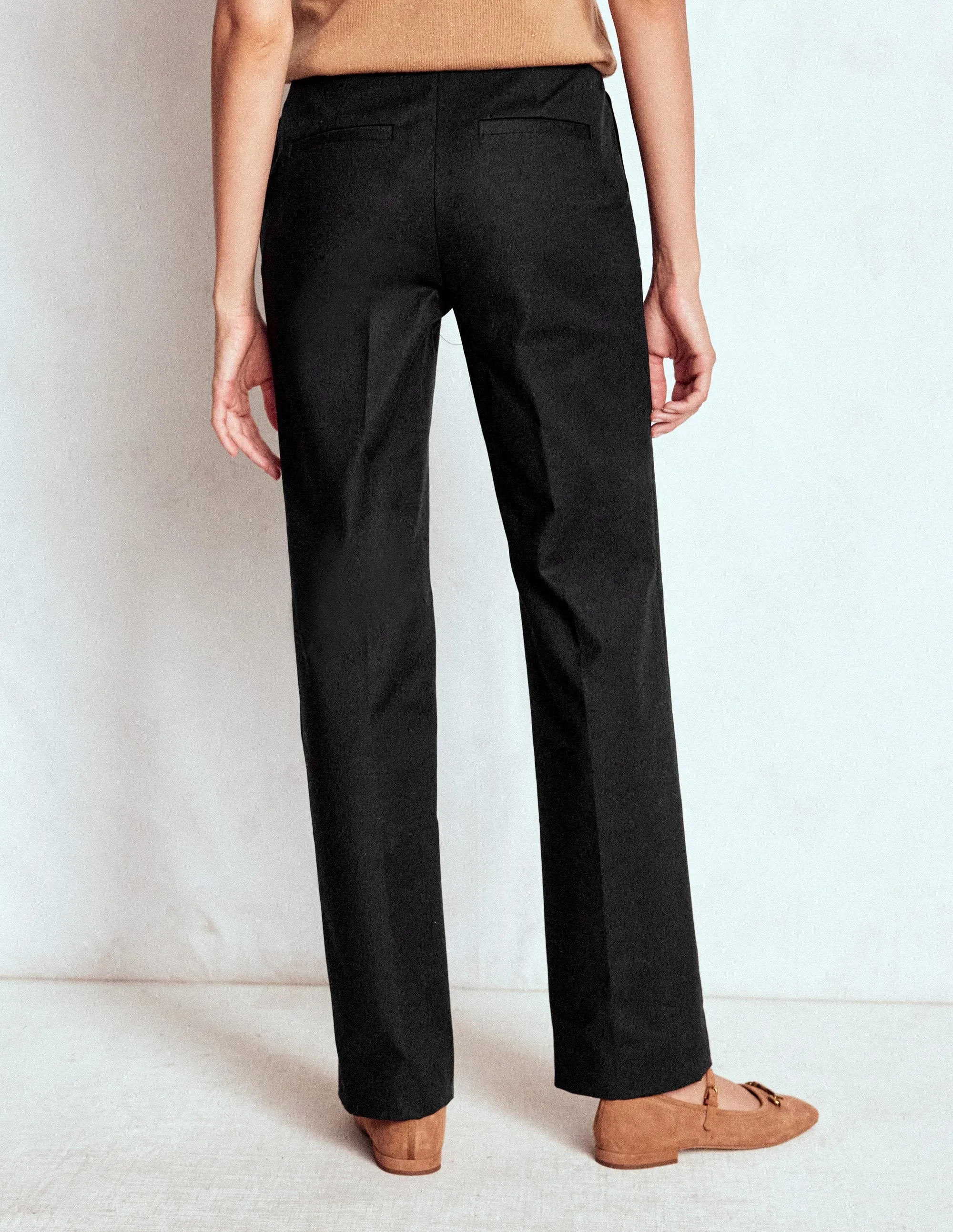 Full Length Canonbury Trousers-Black Soft Design Casual Essentials