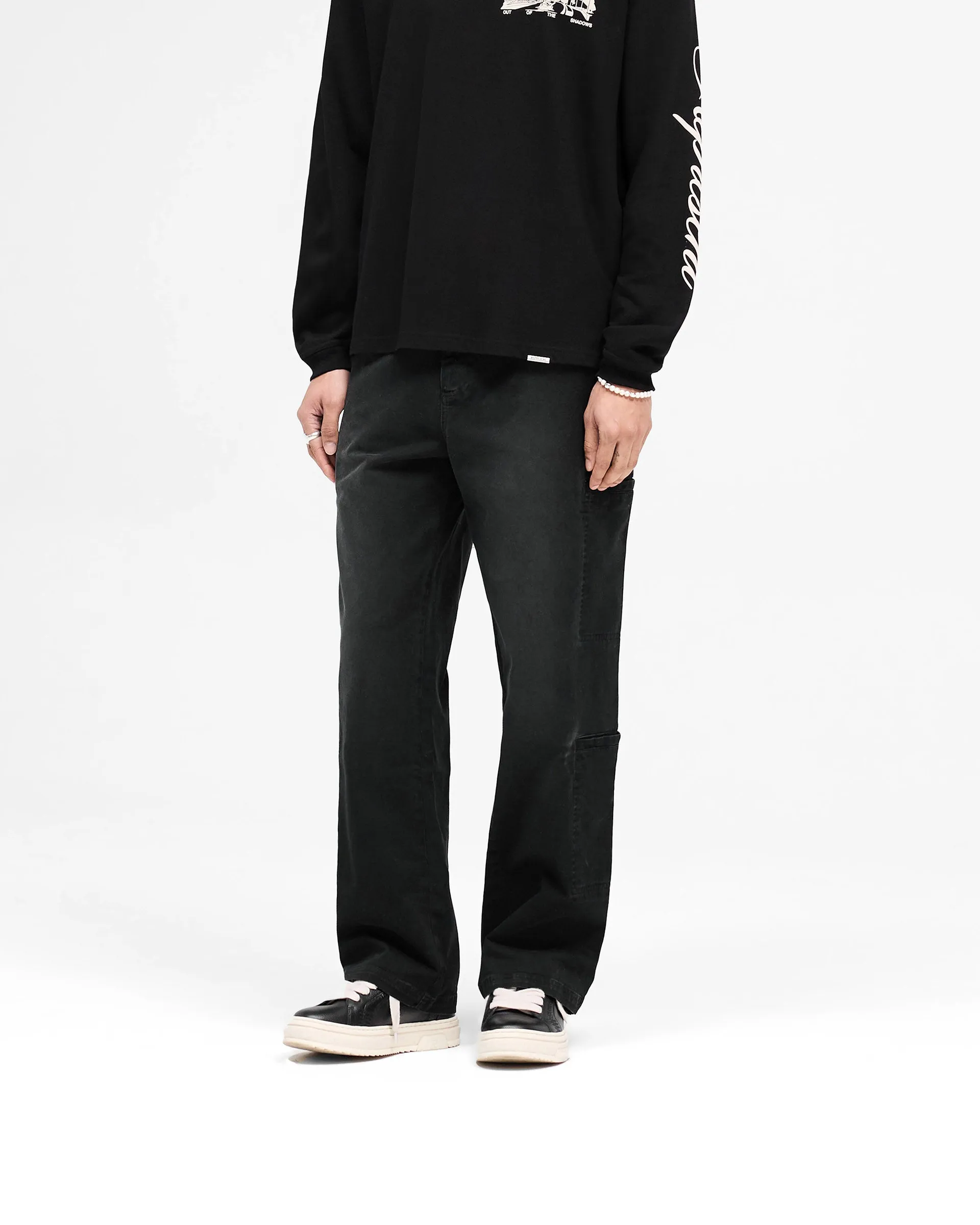 Season Cargo Pant - Jet Black ReinforcedBeltLoops Timeless Style