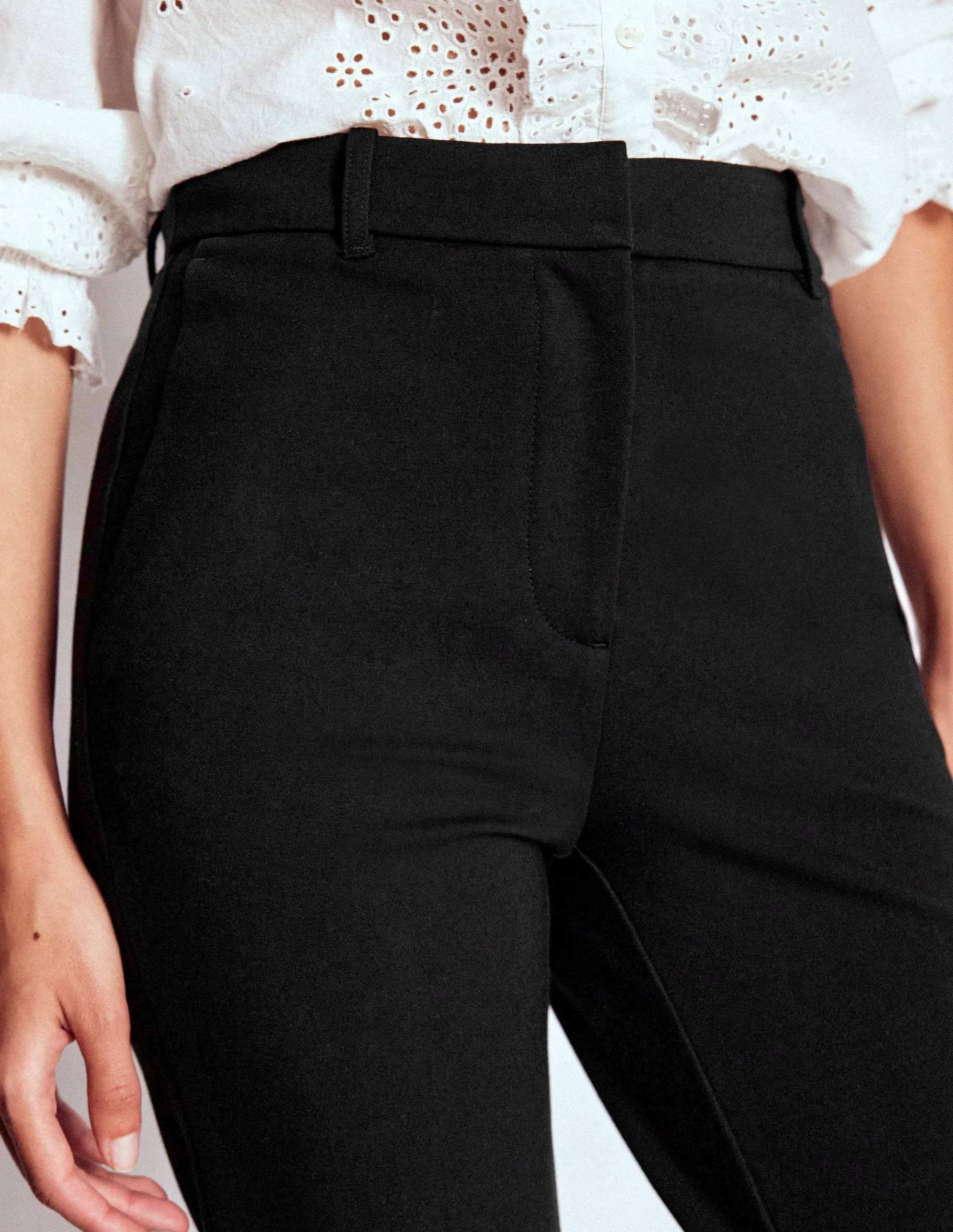 Highgate Ponte Trousers-Black Versatile Comfort Wear Breathable Wearable