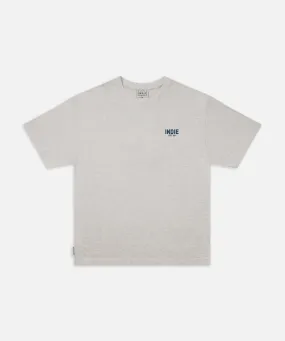 Light and Soft The Camino Tee - Grey Marle/Navy