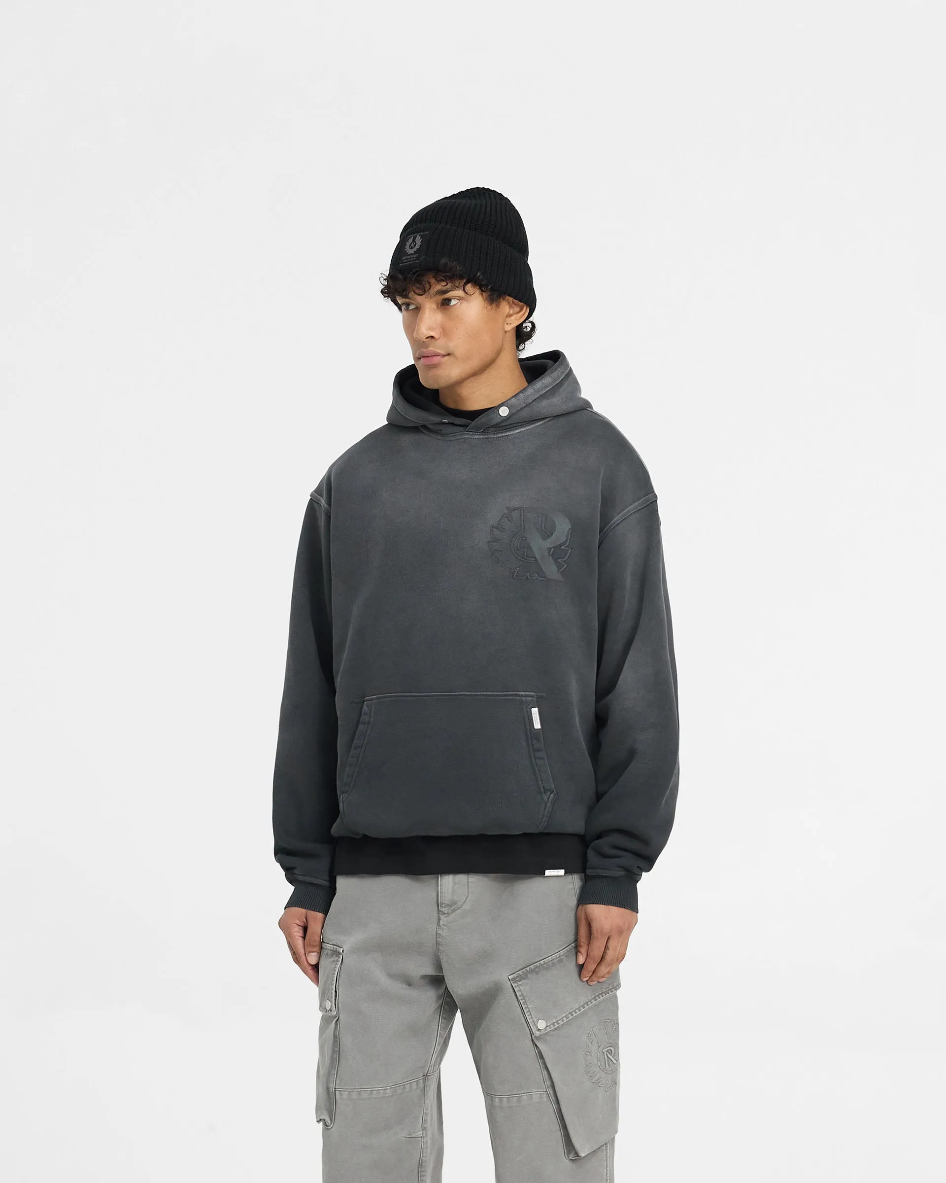 Versatile Outfit Represent X Belstaff Outline Phoenix Hoodie - Shadow