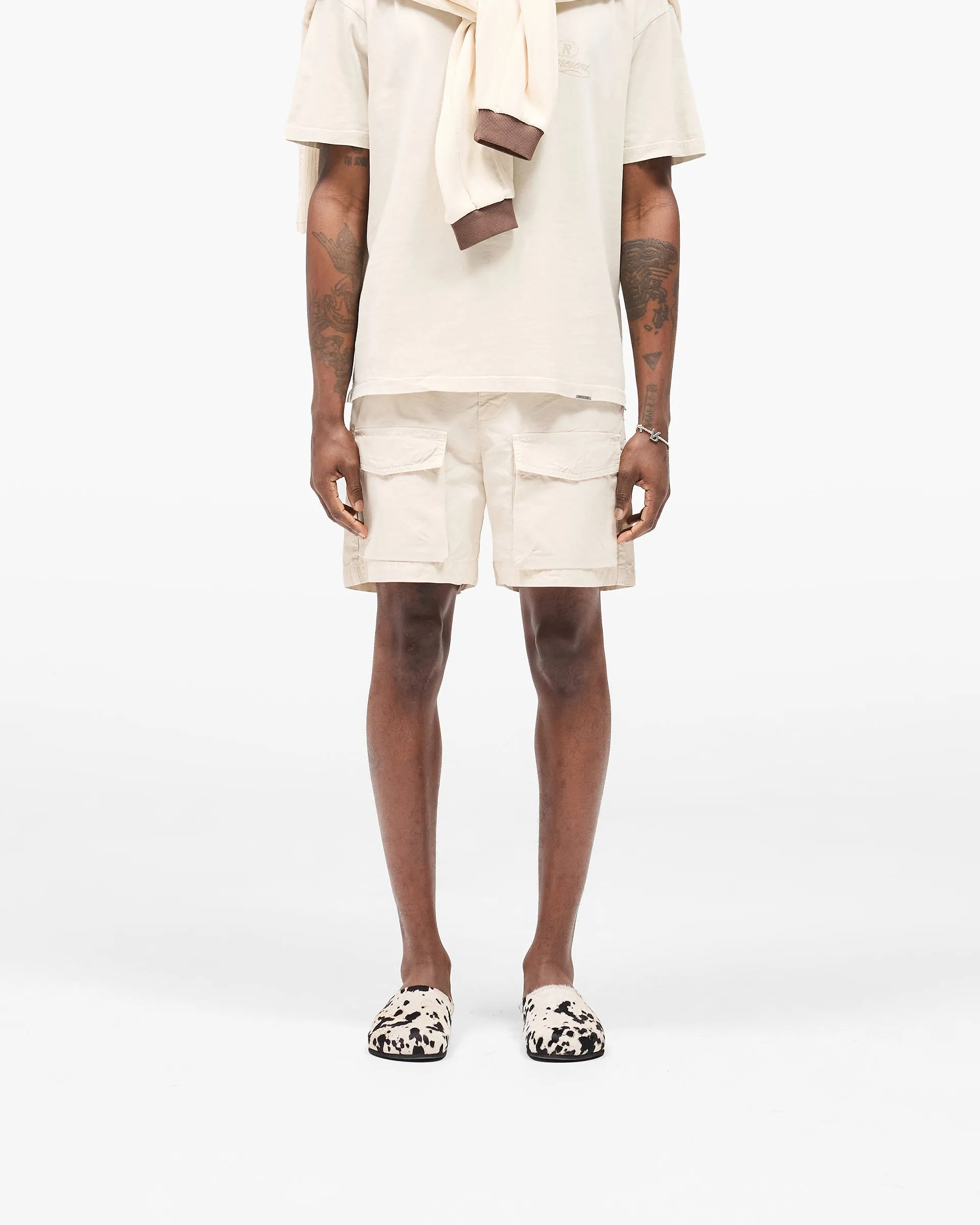 Front Pocket Cargo Short - Champagne Modern Cut Warm Day