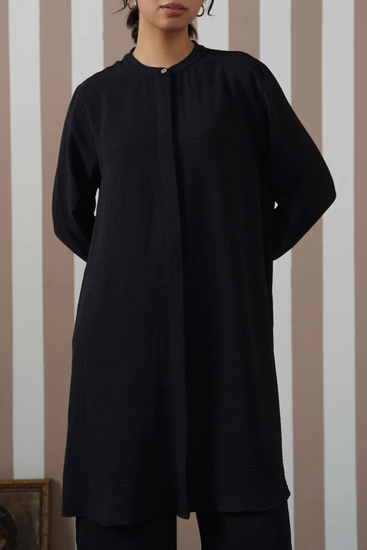 Comfortable Design Reinforced Elasticity SLINKY LONG TUNIC