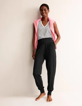 Hareem Jersey Joggers-Black Ultra Stretch