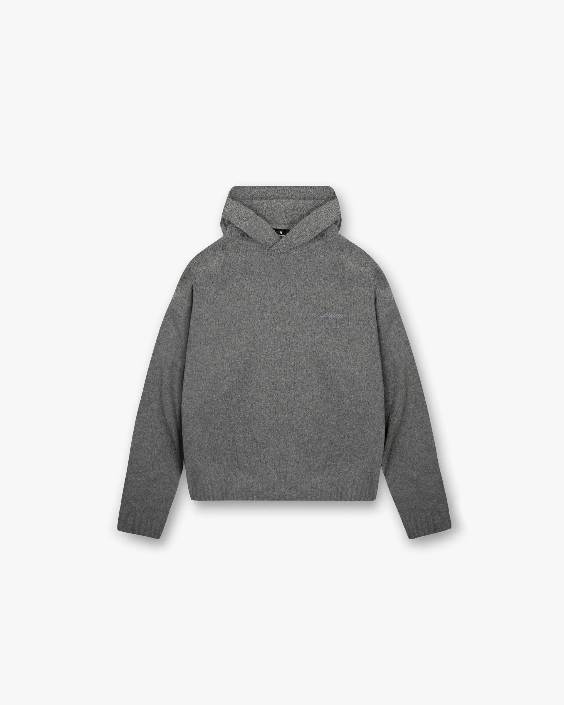 Minimalist Look Roomy Fit Heavy Boucle Hoodie - Rock