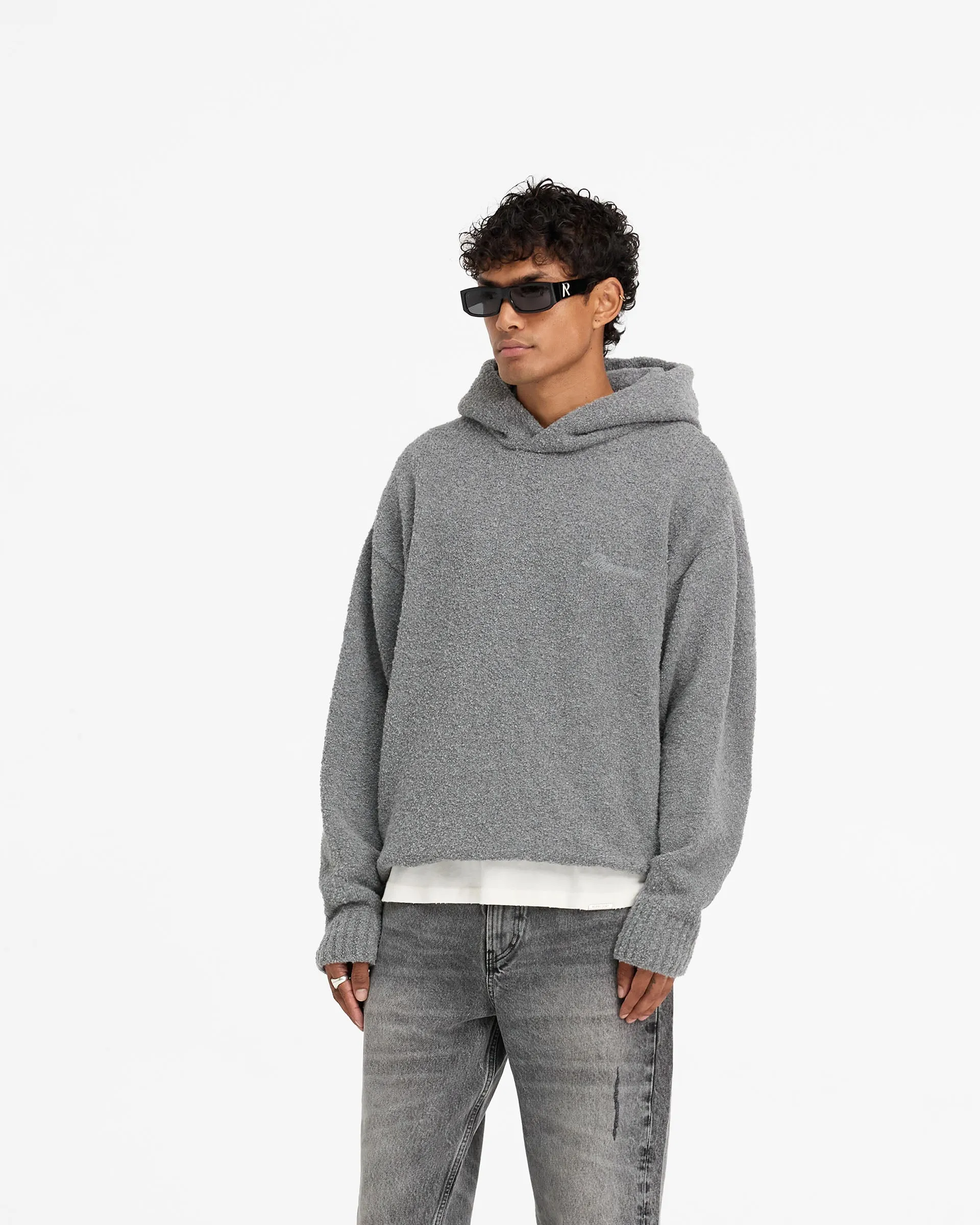 Heavy Boucle Hoodie - Rock Layering Style All Day Wear