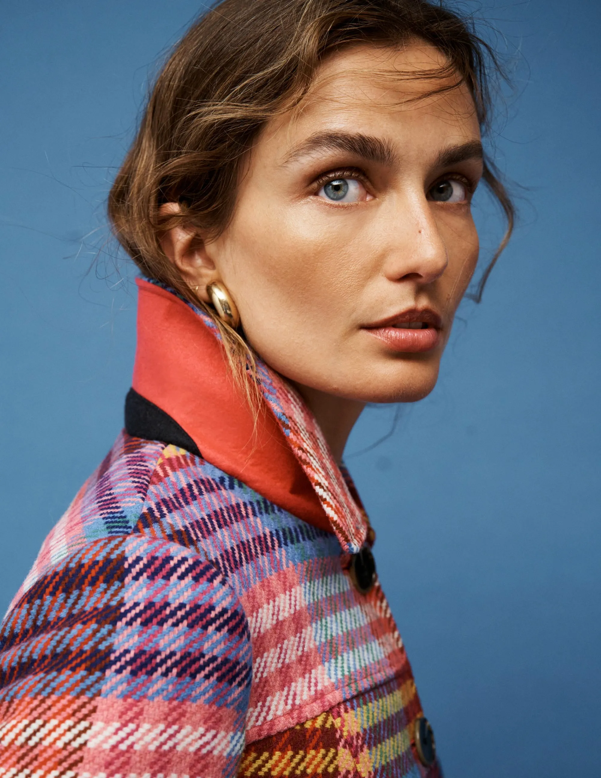 St Albans Fitted Coat-Rainbow Blanket Multigingham Thermal Insulation Layer