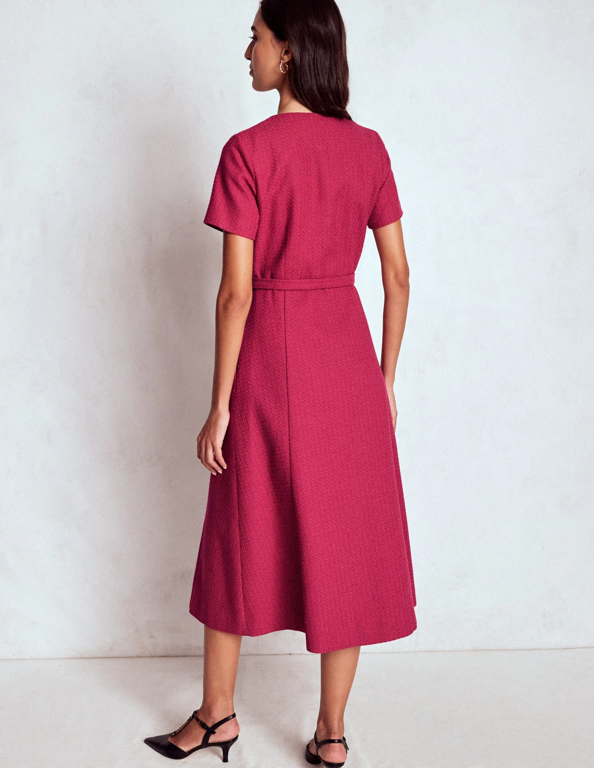 Charlotte Cotton Midi Dress-Bright Cherry Adjustable-Straps