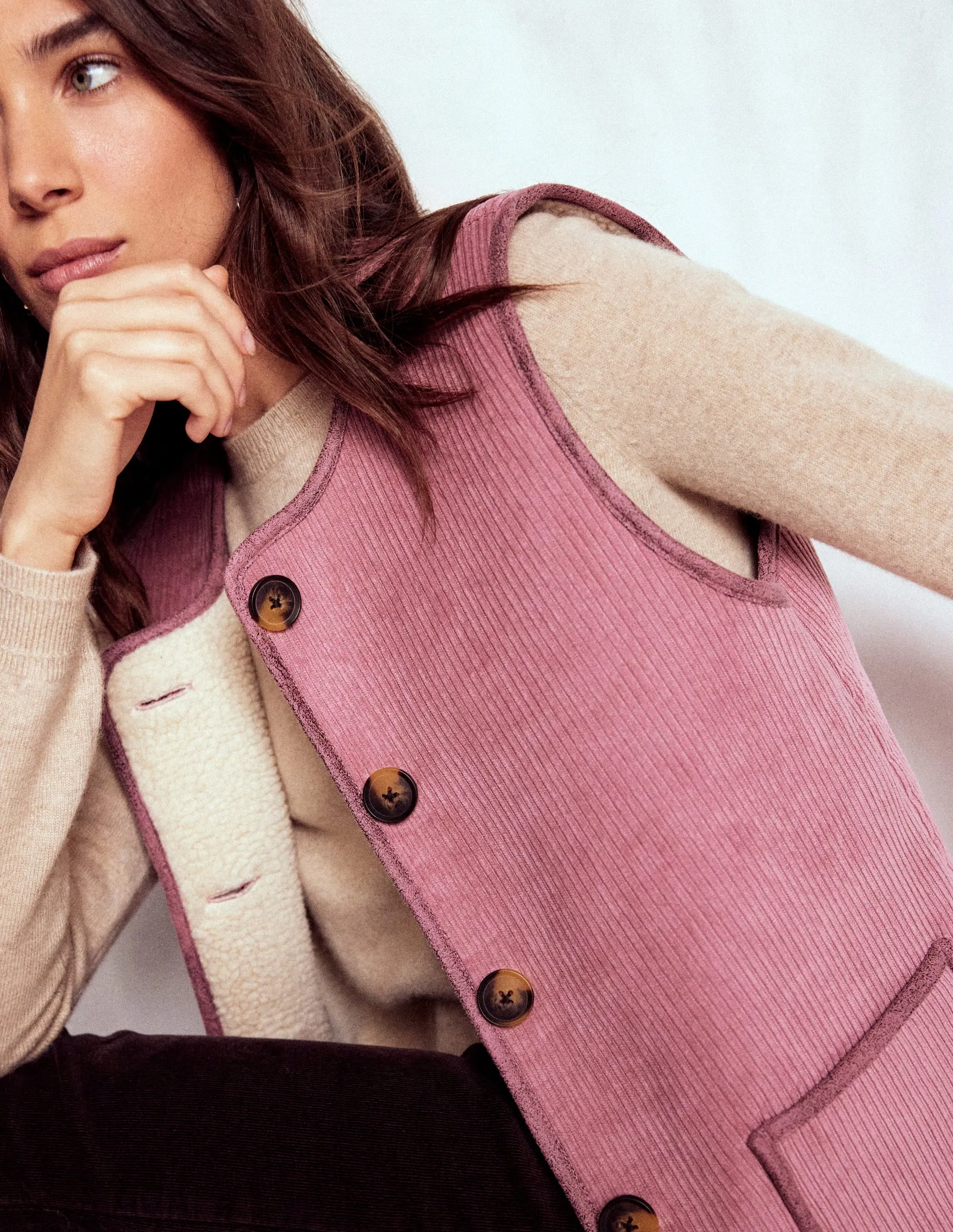 Clerkenwell Reversible Gilet-Light Pink, Natural PerimeterStructuralBoning