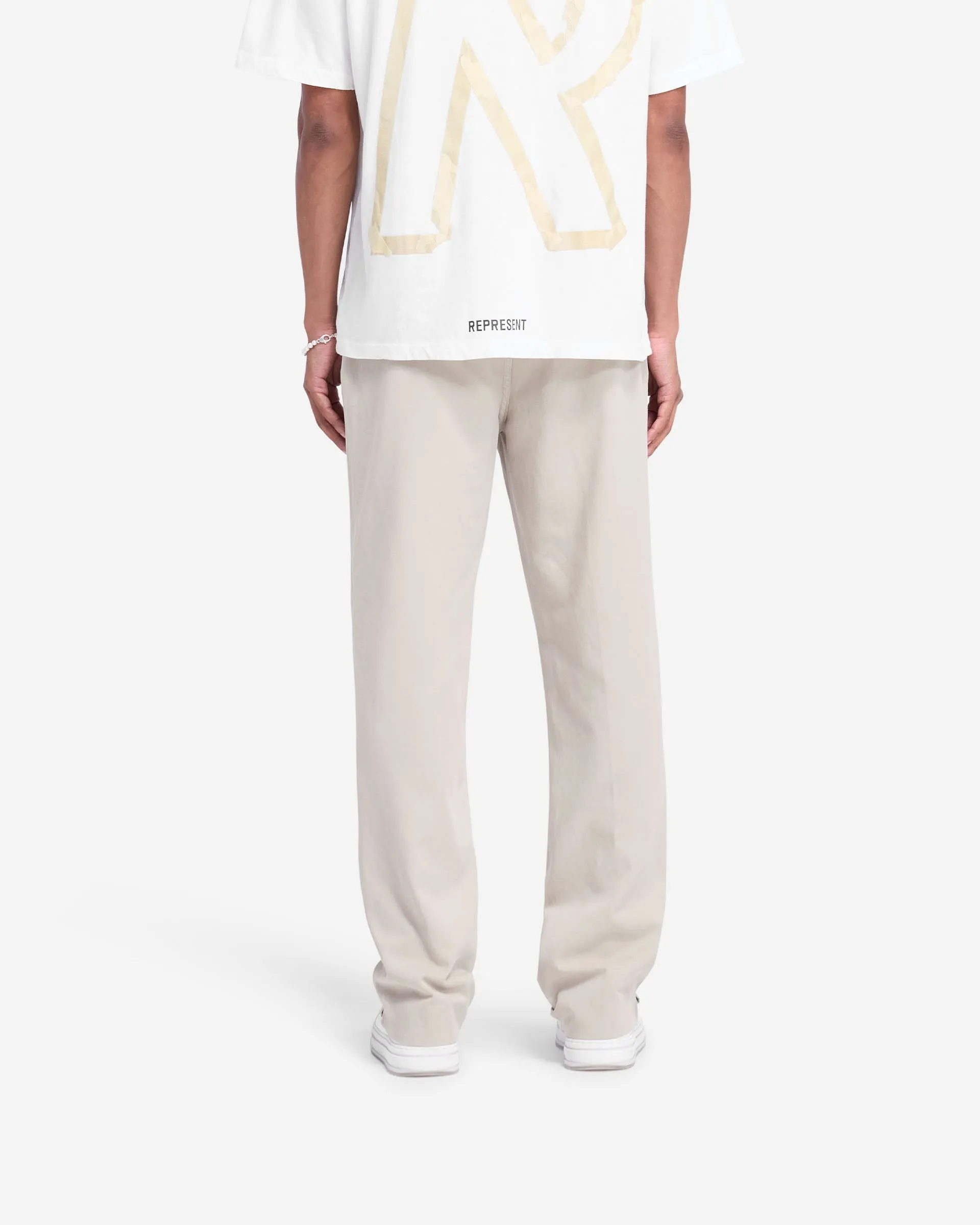 Cotton Pant - Stone Comfortable Stretch SmoothZipper