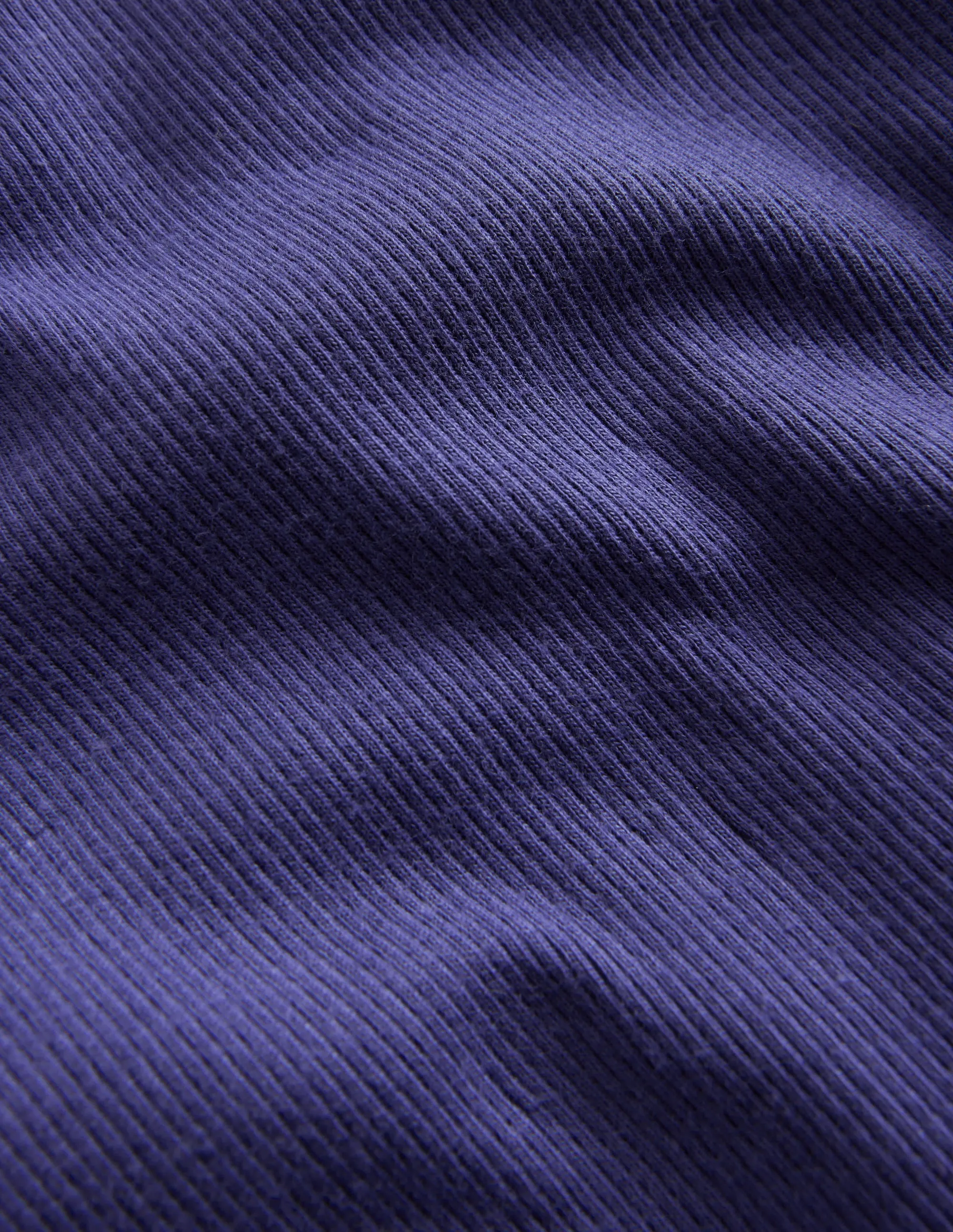 Short Sleeve Ribbed T-shirt-Starboard Blue ReinforcedHems