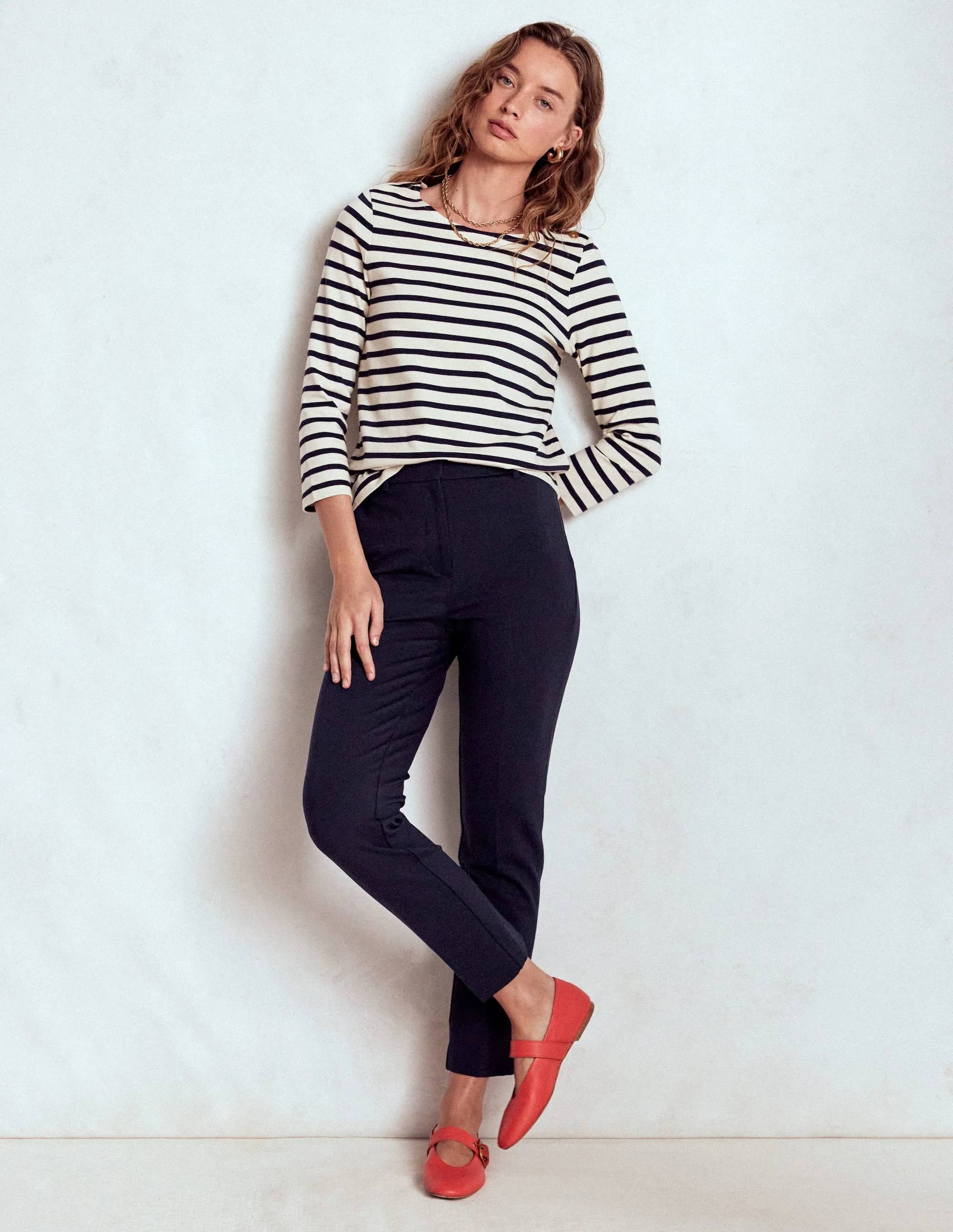 CompressionSupport Ultra Soft Blend Highgate Ponte Trousers-Navy