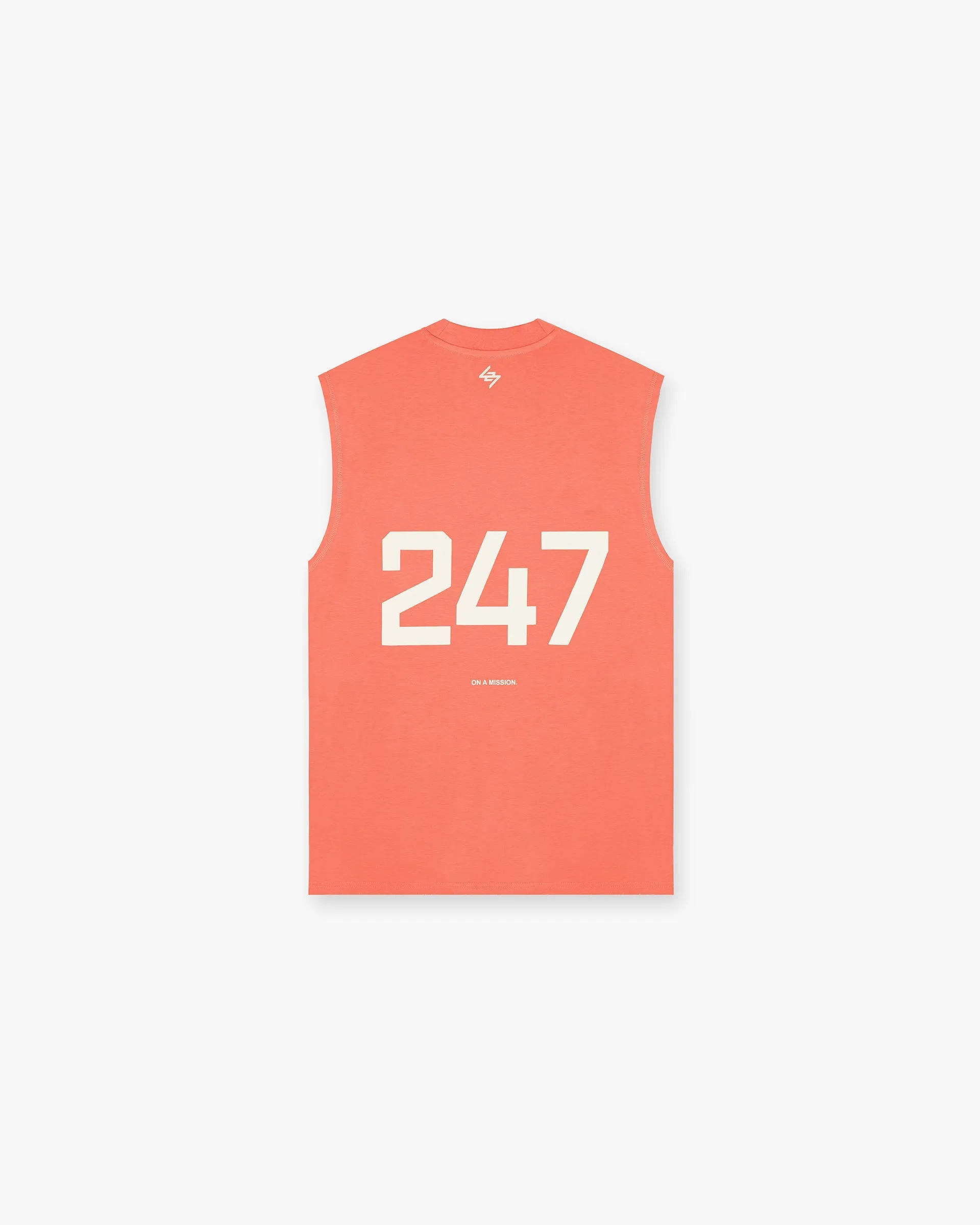 247 Oversized Tank - Coral Active Comfort Wear Thermal Regulation Fabric