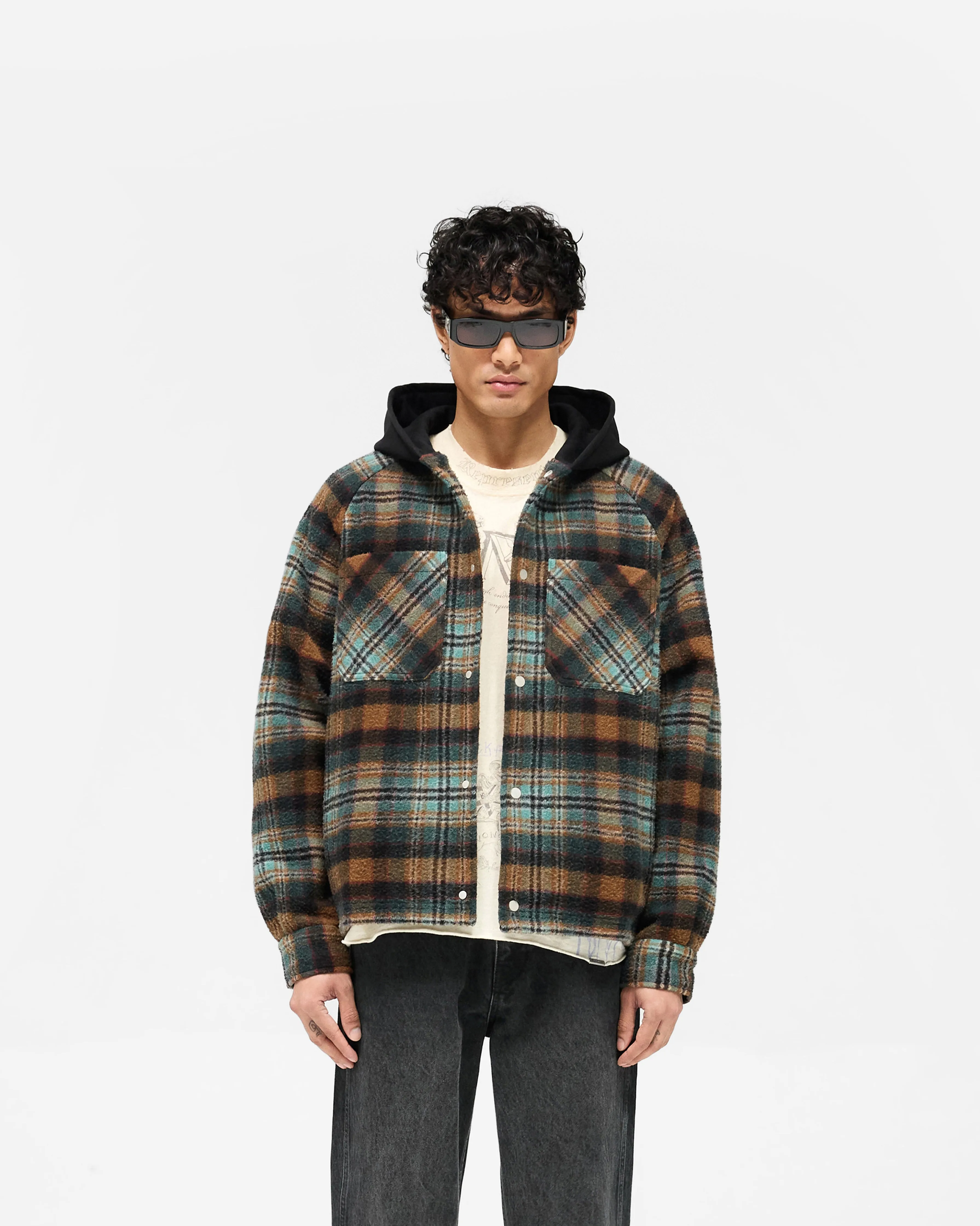 Hooded Overshirt - Check Tailored Cut Double Stitched Seams