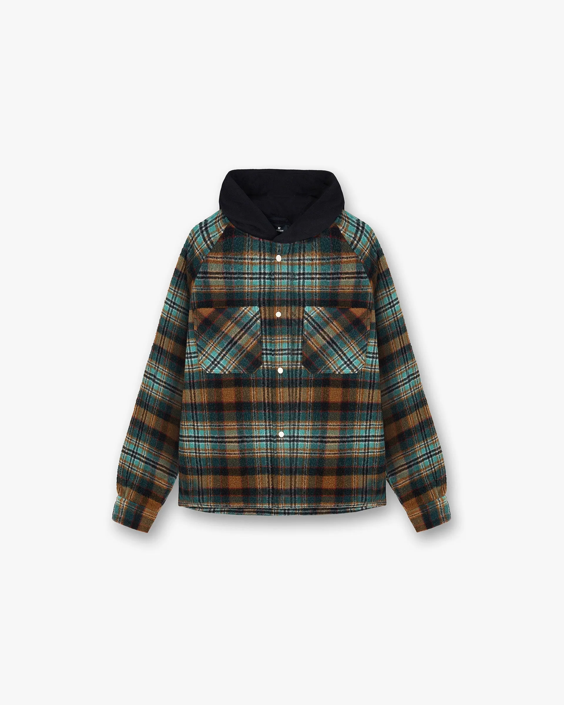 Holiday Style Hooded Overshirt - Check