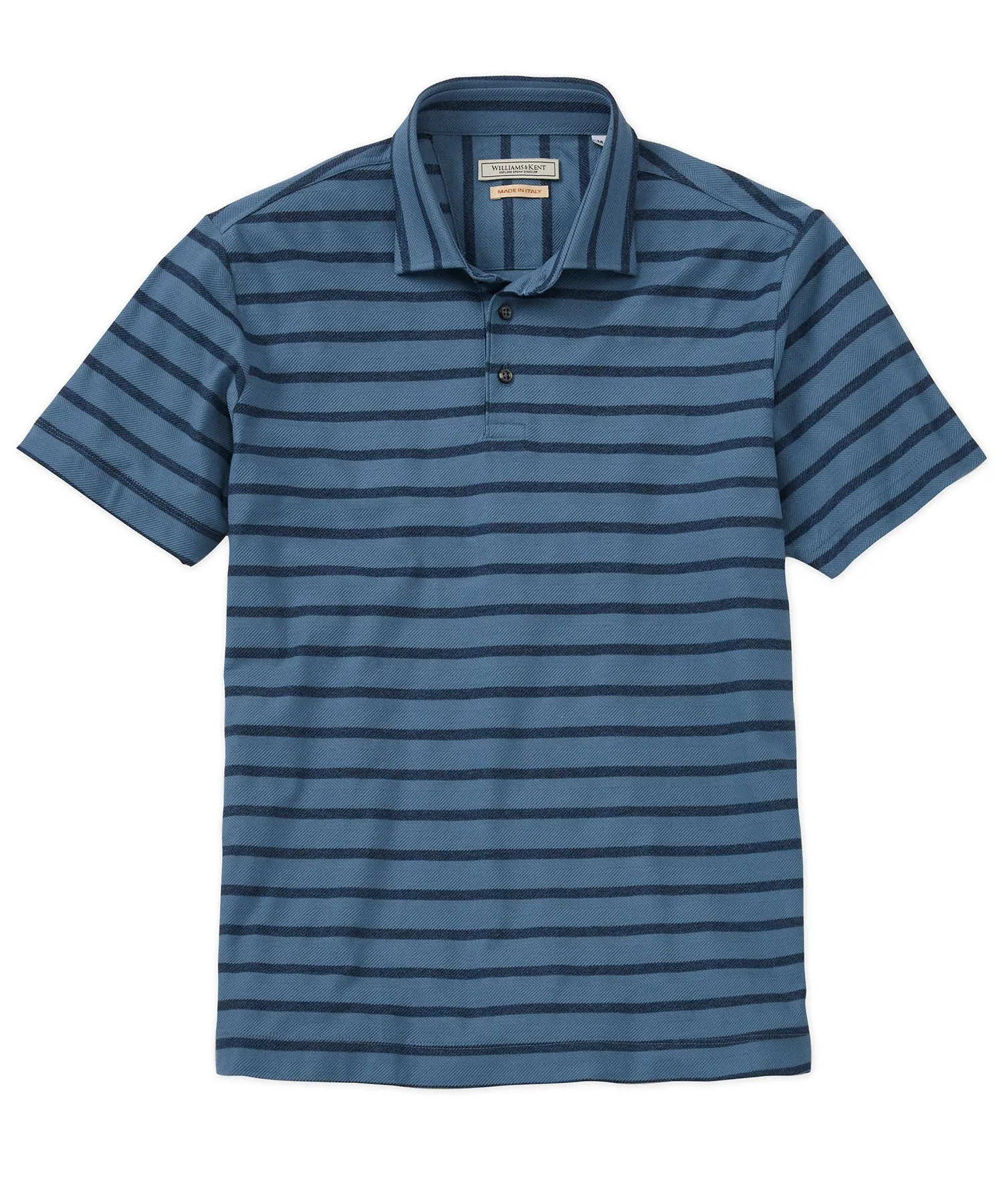 Horizontal Stripe Short-Sleeve Dress Polo Elegant Finish