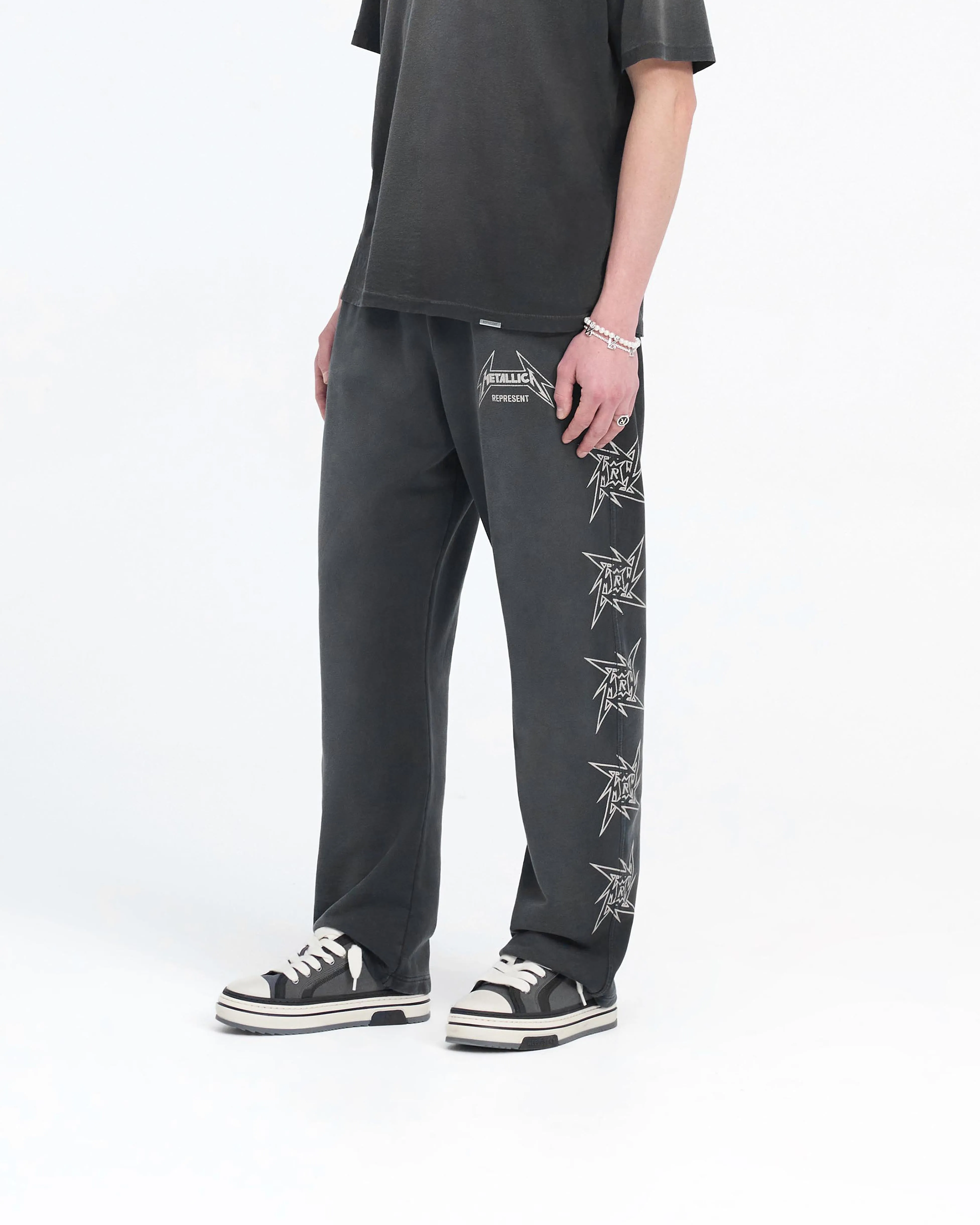 Represent X Metallica Local Crew Sweatpant - Stained Black Relax Fit Wear