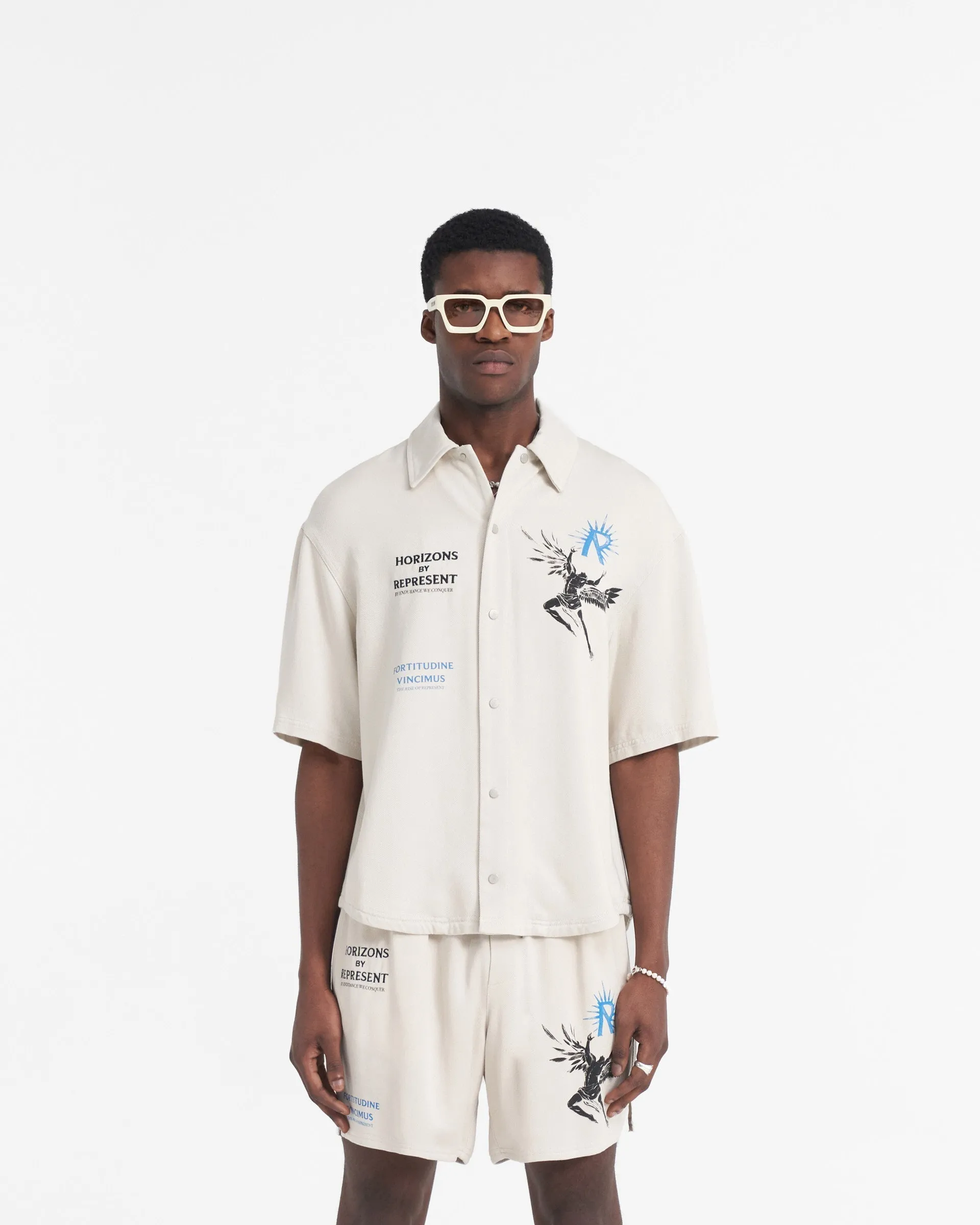 Icarus Short Sleeve Shirt - Off White Indoor Comfort