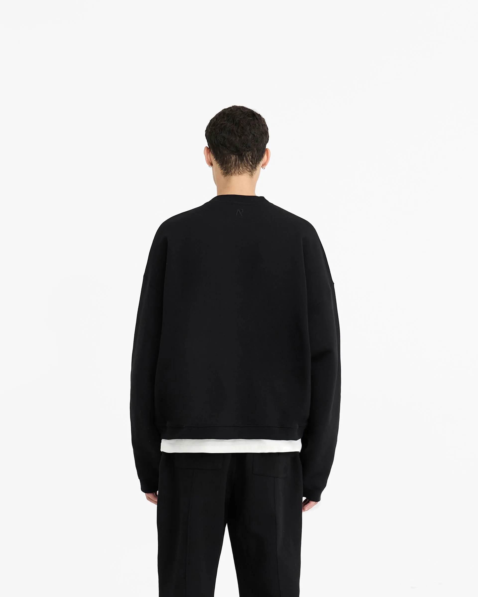 Outdoor Hoodie product group cohesion Initial Boxy Sweater - Black