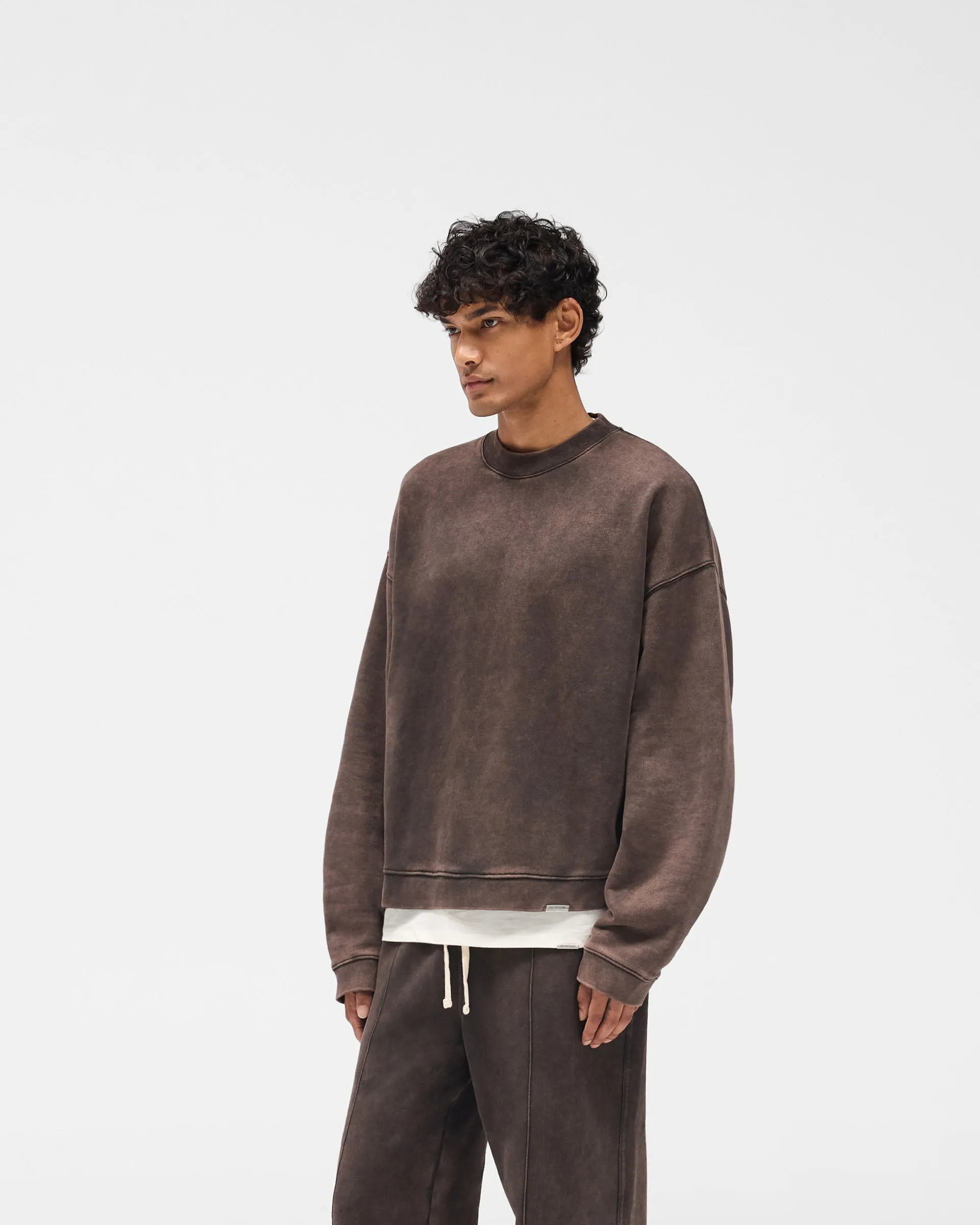 Comfortable Design Initial Boxy Sweater - Coffee