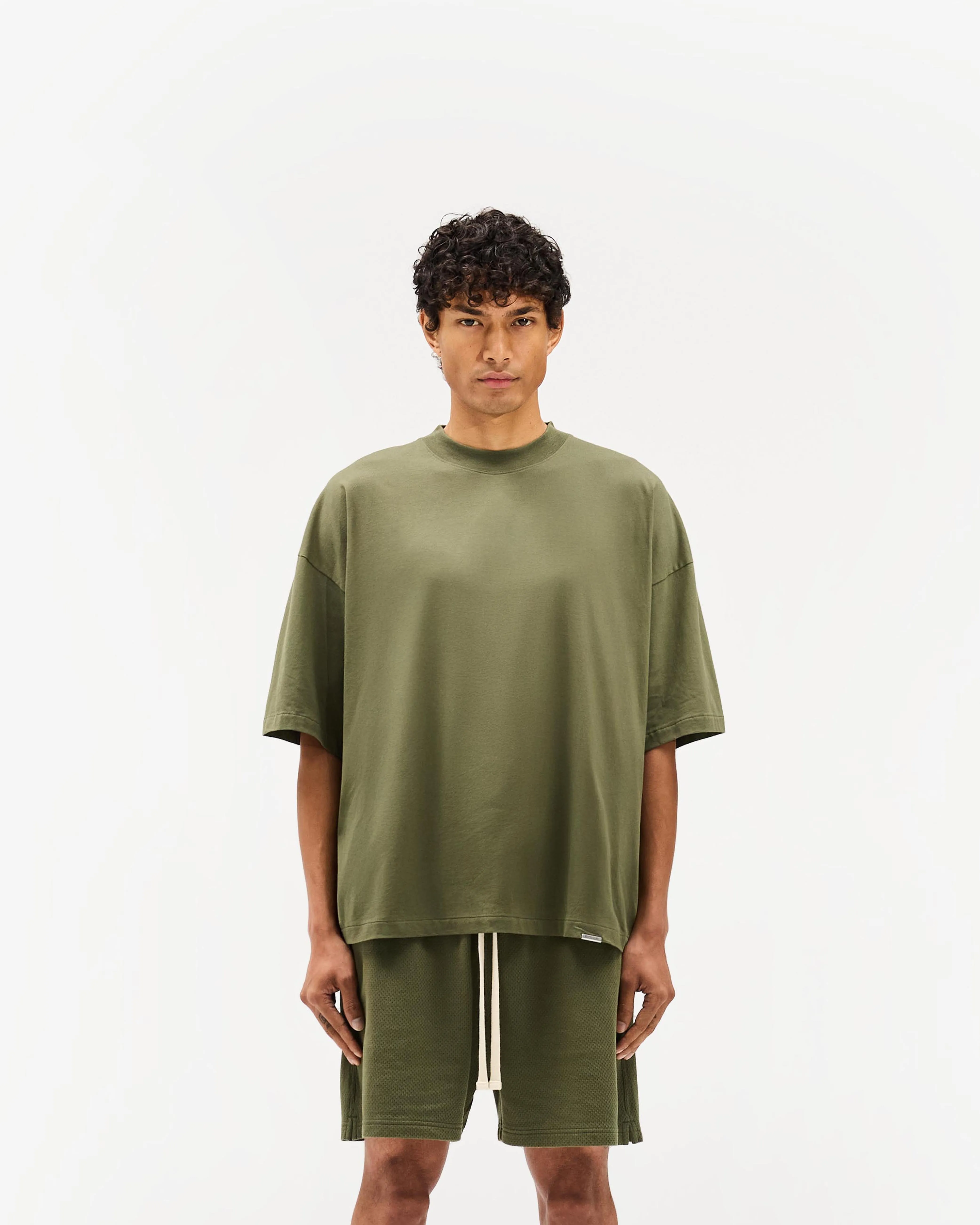 Sports Outfit Cool Vibes Initial Boxy T-Shirt - Army Green