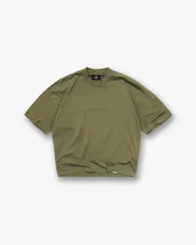 Bold colors Initial Boxy T-Shirt - Army Green