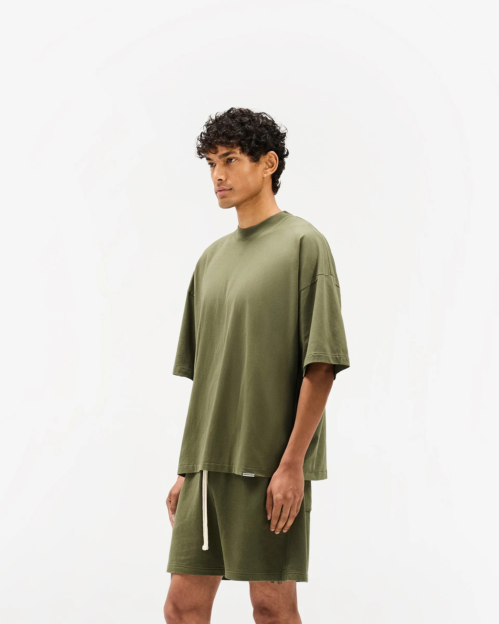 Initial Boxy T-Shirt - Army Green Basic Wardrobe Piece Basic Top