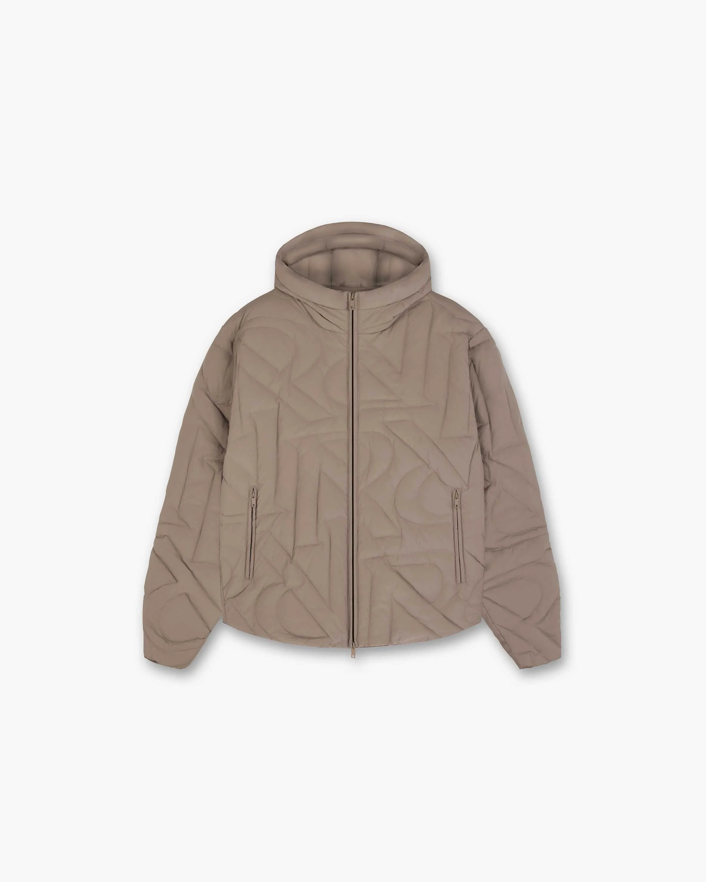 Initial Lightweight Hooded Jacket - Mushroom StretchFit Silhouette Daily Essential