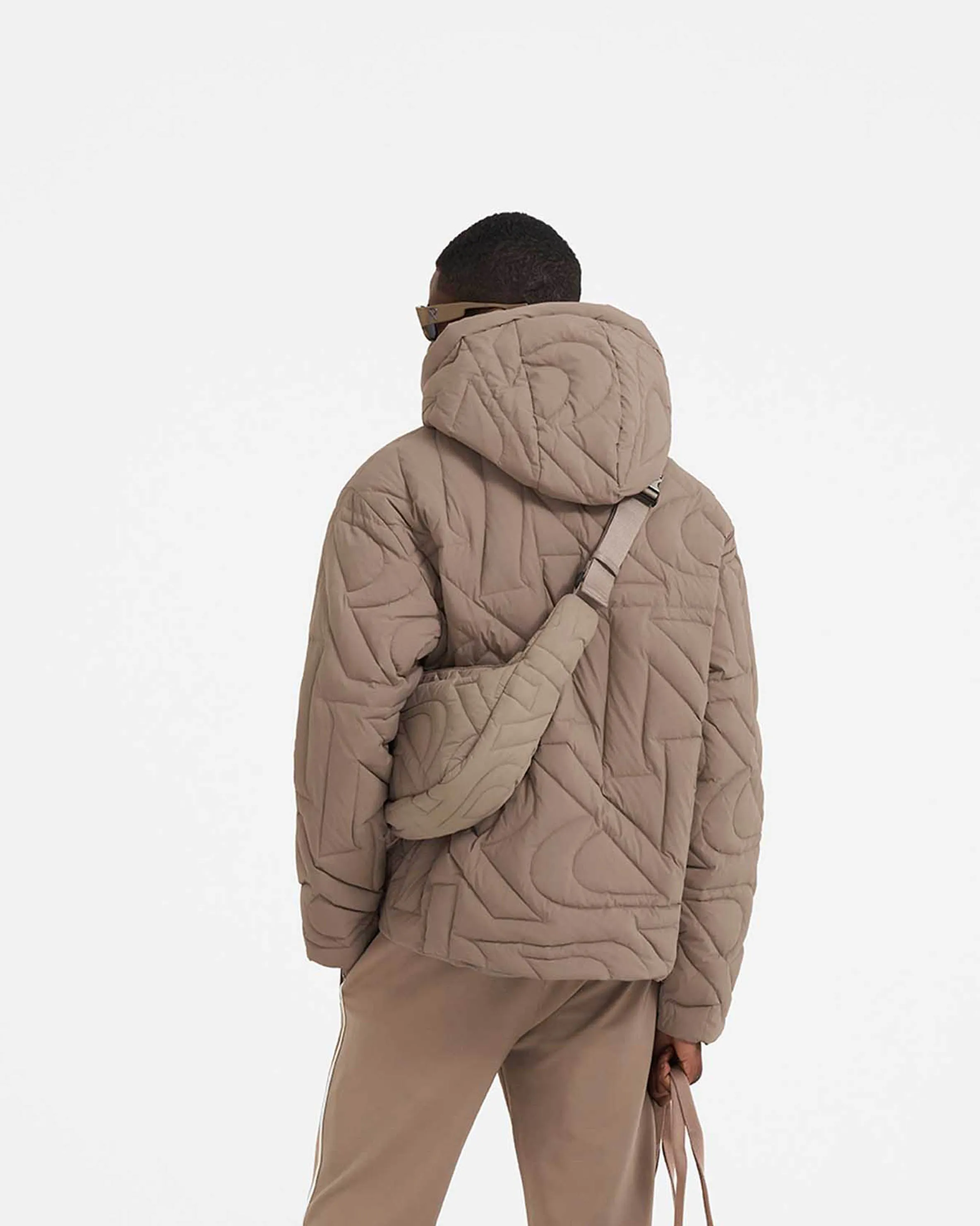 Initial Lightweight Hooded Jacket - Mushroom Neutral Style