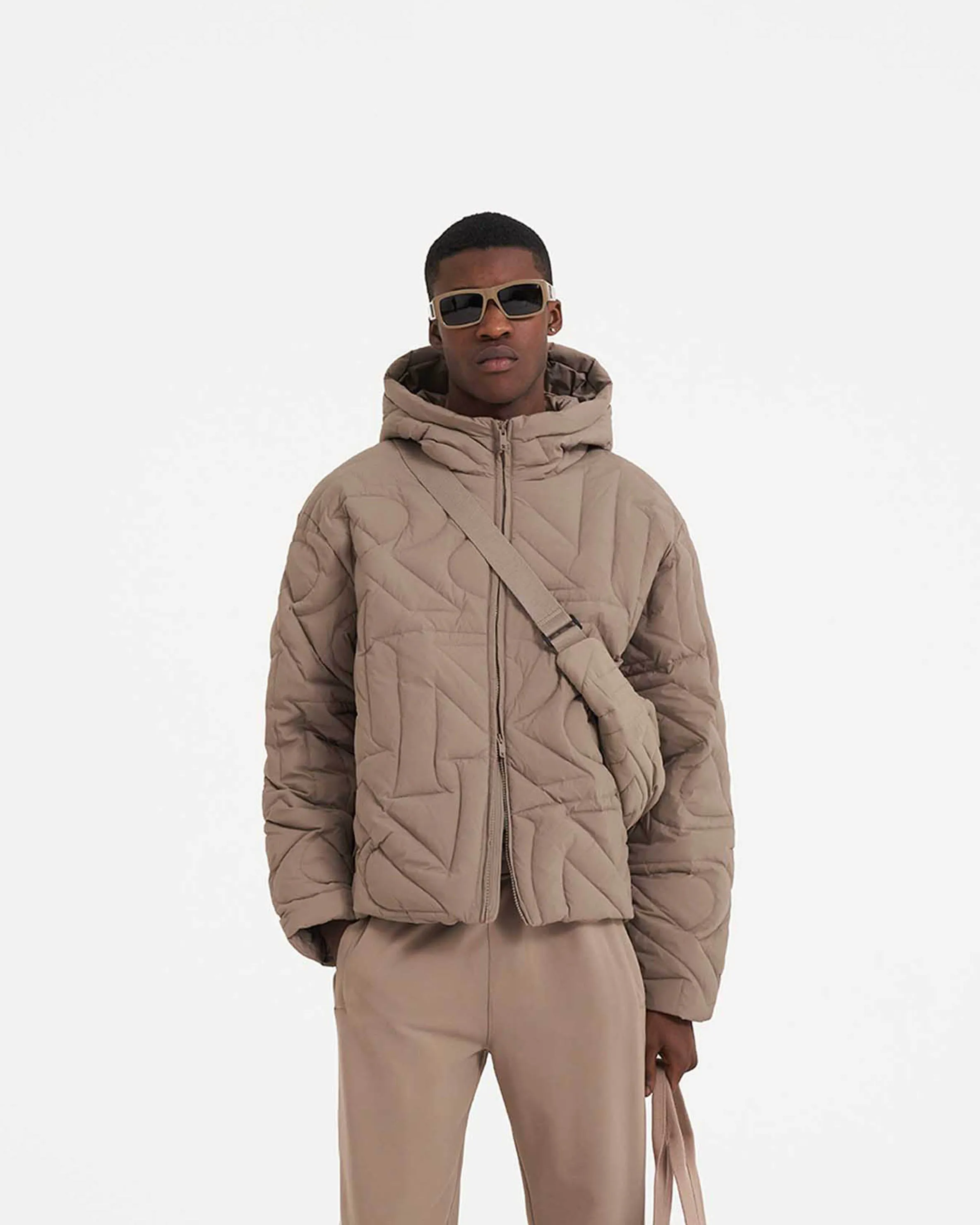 Neutral Look Initial Lightweight Hooded Jacket - Mushroom