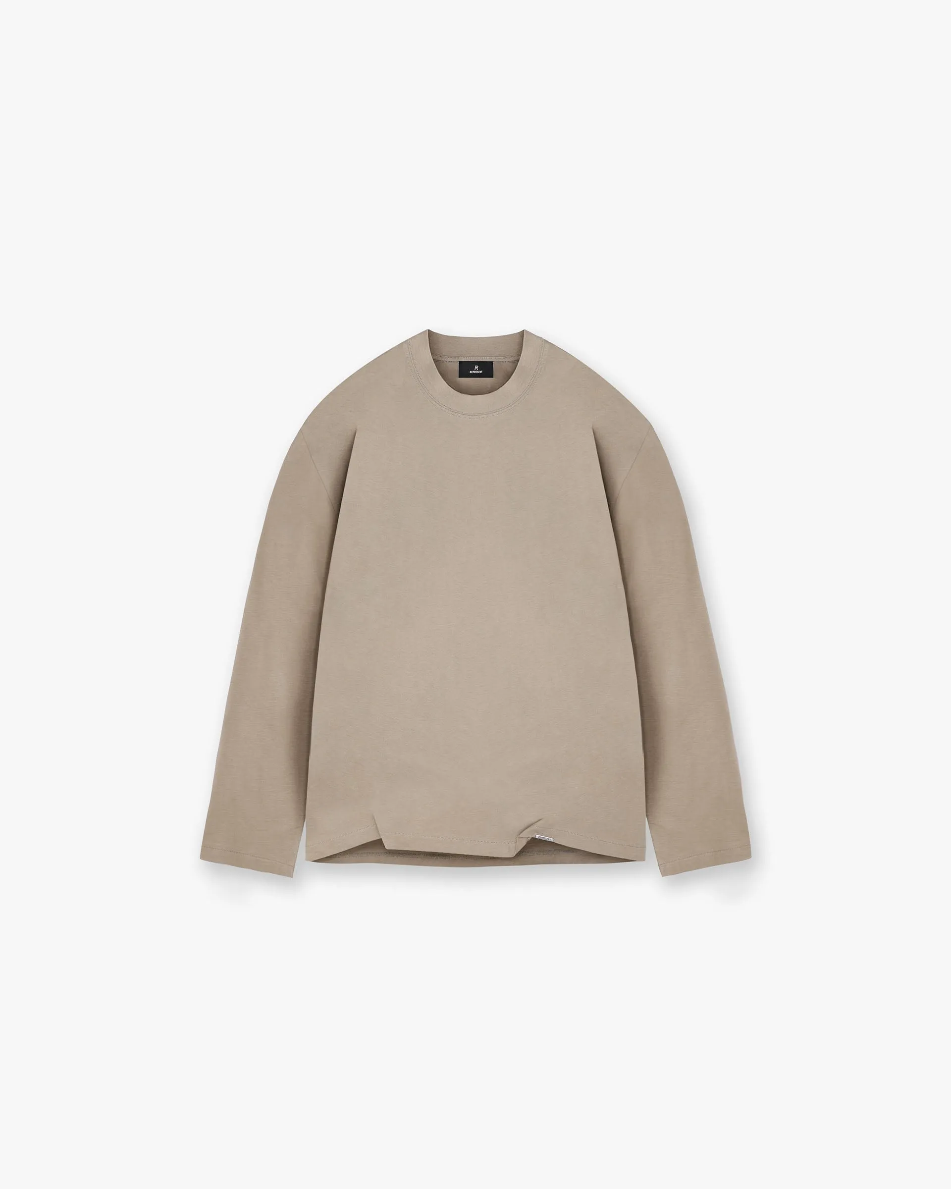Initial Long Sleeve Open Cuff T-Shirt - Dune Colorfast Material